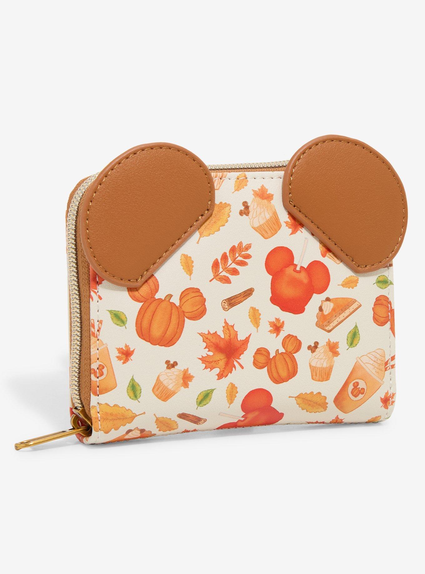 Loungefly Disney Mickey Mouse Pumpkin Fall Treats Mini Wallet, , hi-res