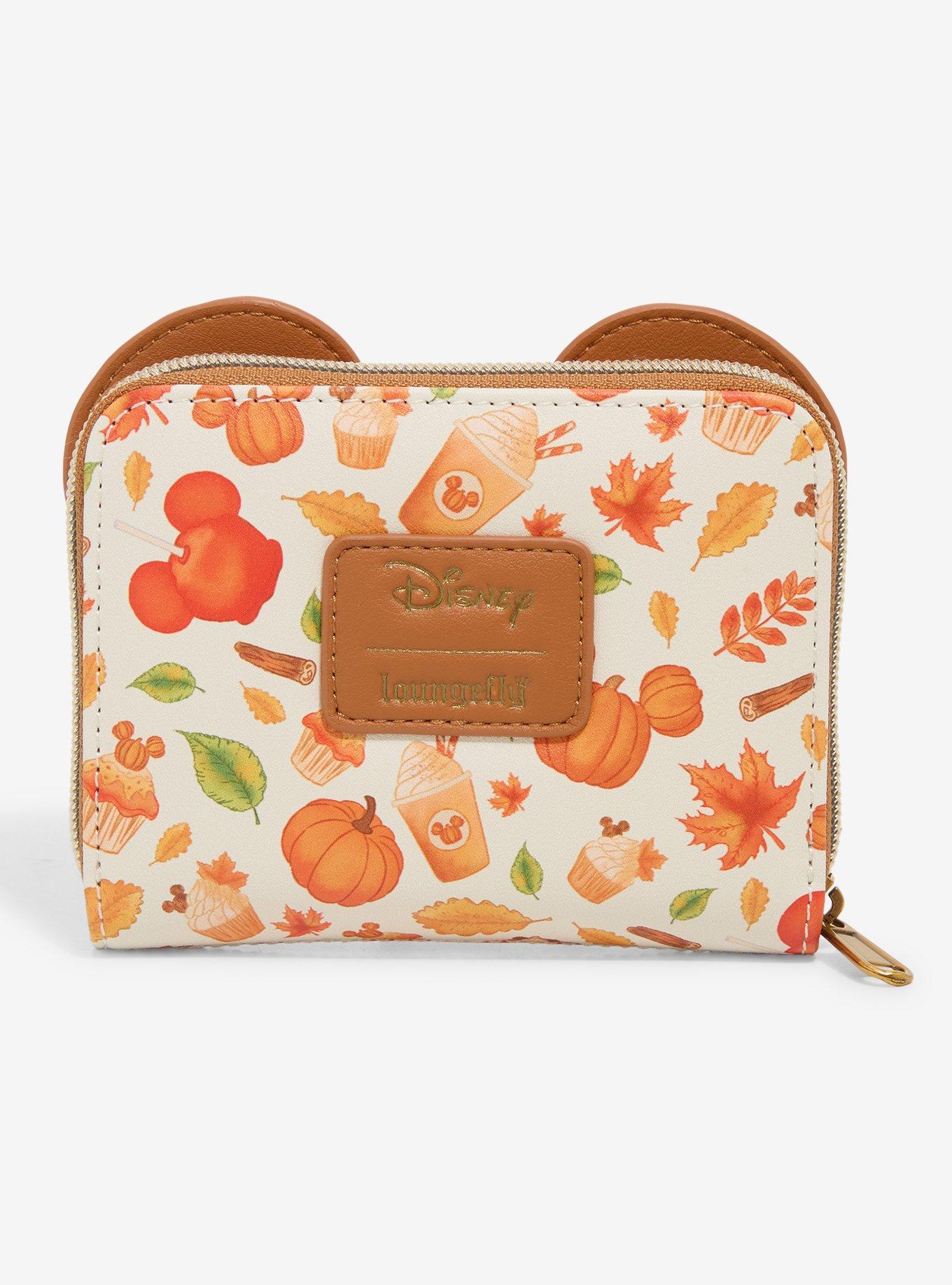 Loungefly Disney Mickey Mouse Pumpkin Fall Treats Mini Wallet, , alternate