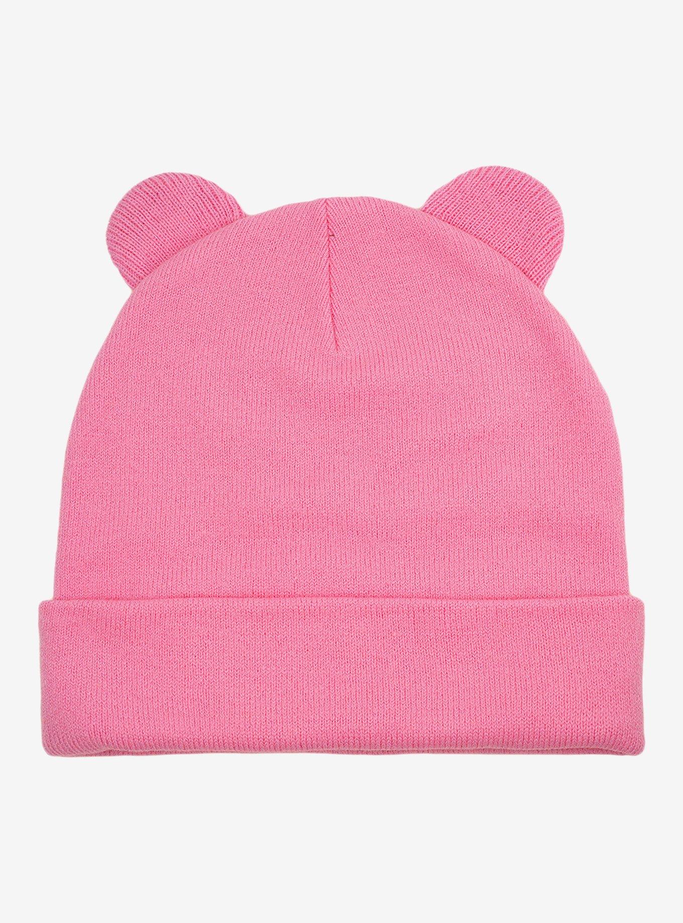 Care Bears Cheer Bear Face Acrylic Knit Beanie With Ears, , alternate