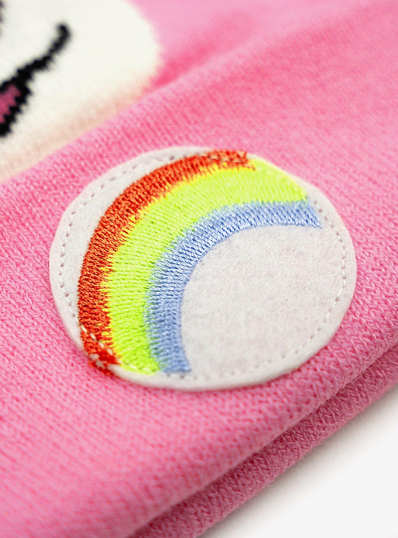 Care Bears Cheer Bear Face Acrylic Knit Beanie With Ears, , alternate