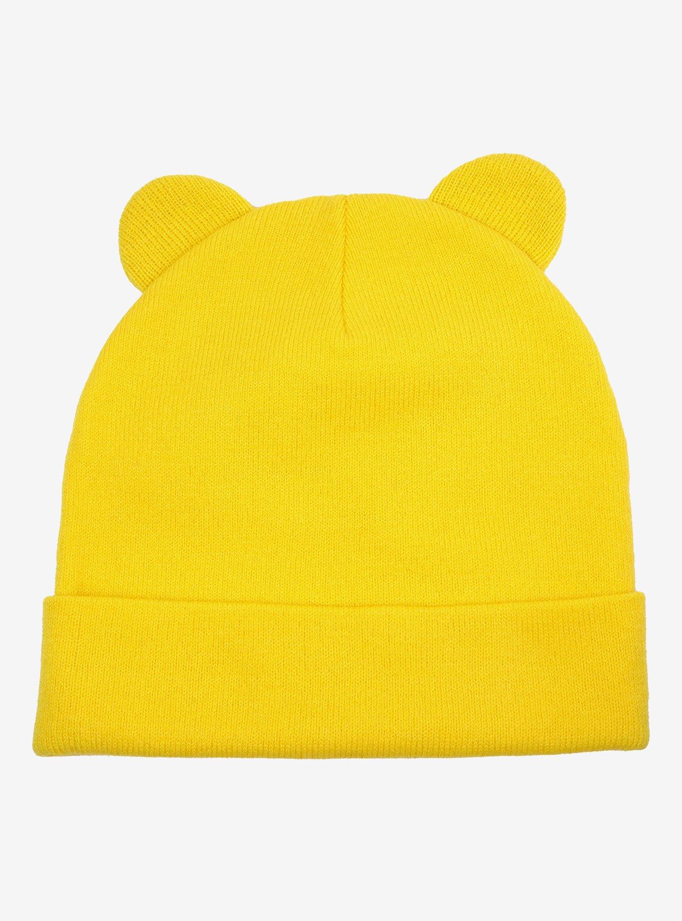 Care Bears Funshine Bear Face Acrylic Knit Beanie With Ears, , alternate