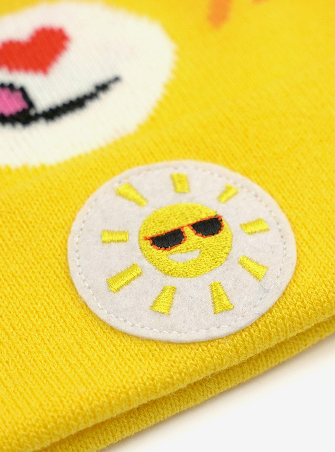 Care Bears Funshine Bear Face Acrylic Knit Beanie With Ears, , alternate