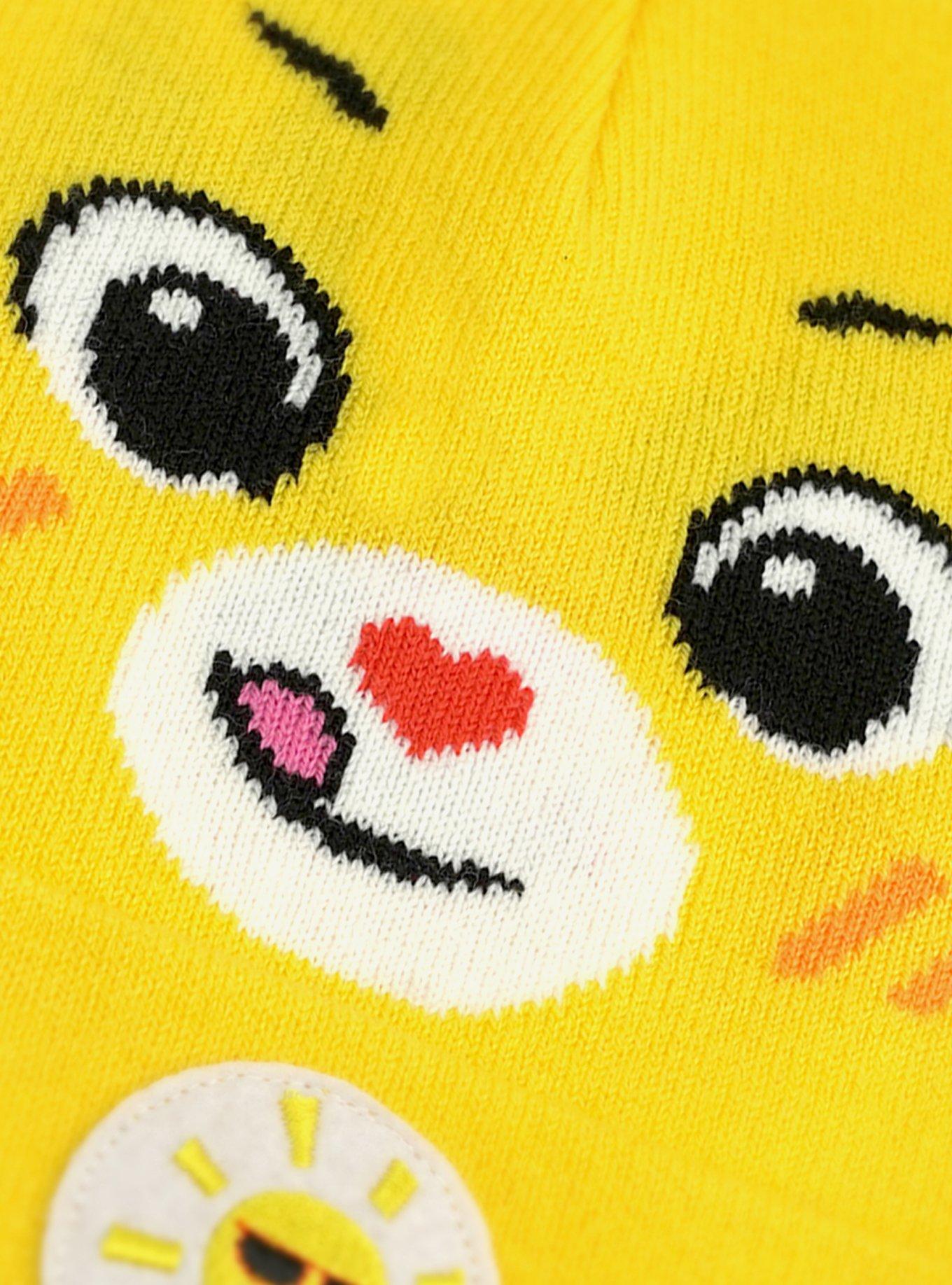 Care Bears Funshine Bear Face Acrylic Knit Beanie With Ears, , alternate