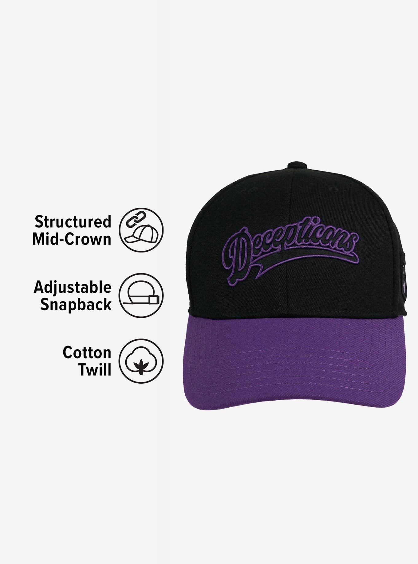 Transformers Decepticons Tail Script 5 Panel Structured Baseball Cap, , hi-res