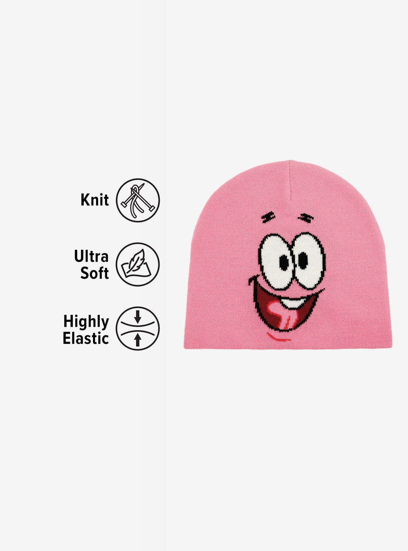 SpongeBob SquarePants Patrick Face Acrylic Knit Beanie Without Cuff, , hi-res