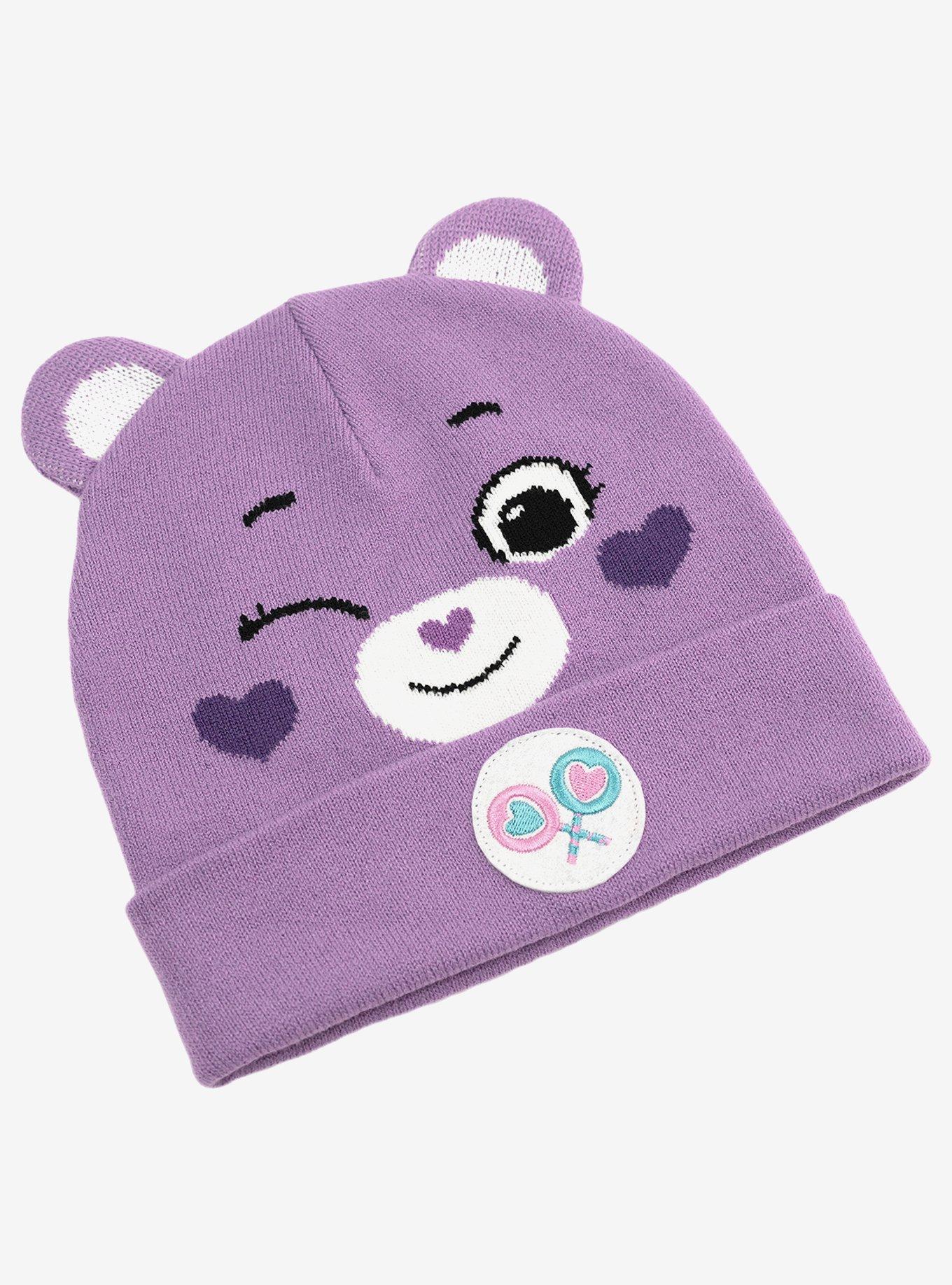 Care Bears Share Bear Face Acrylic Knit Beanie With Ears, , alternate