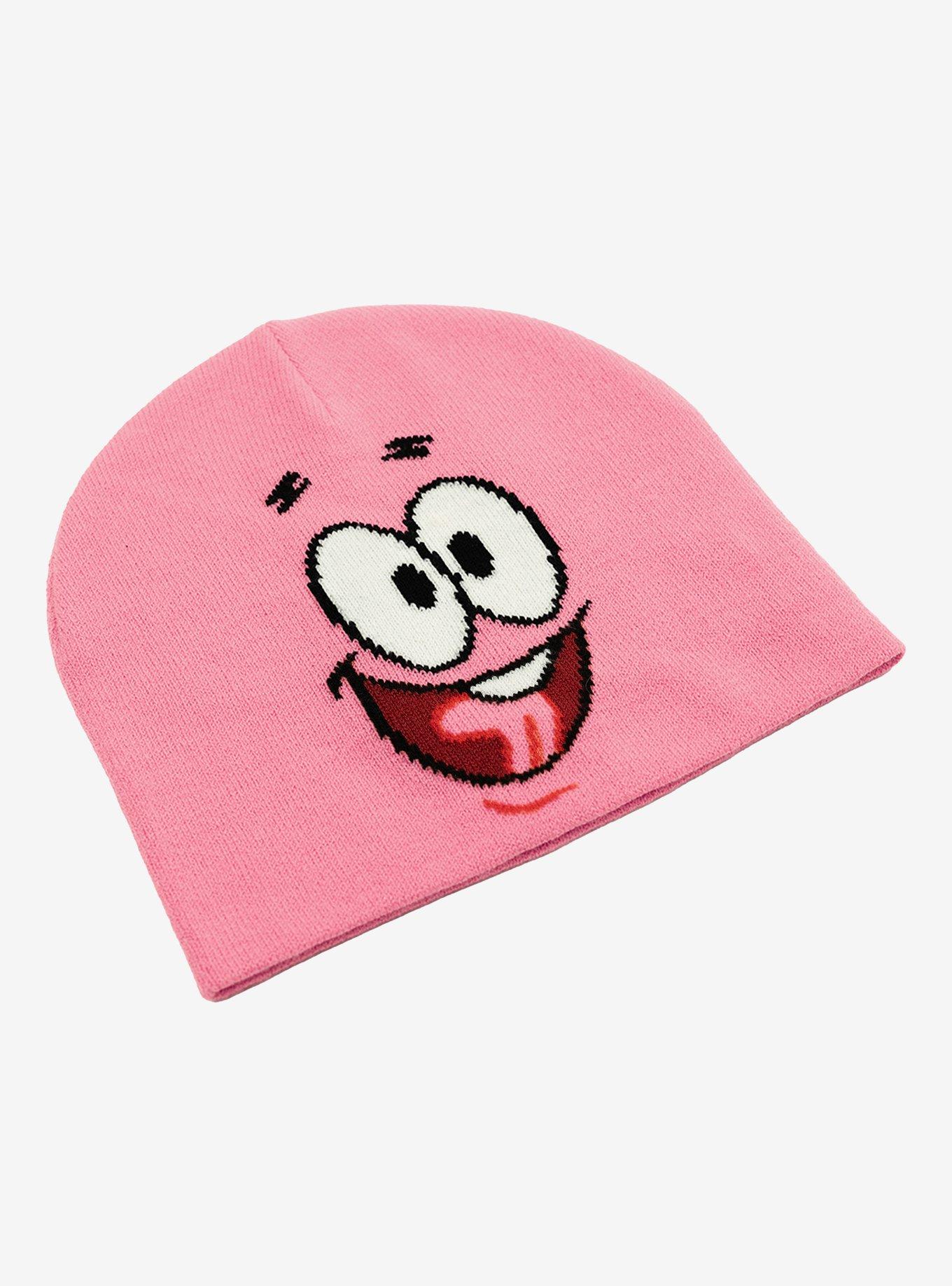 SpongeBob SquarePants Patrick Face Acrylic Knit Beanie Without Cuff, , alternate