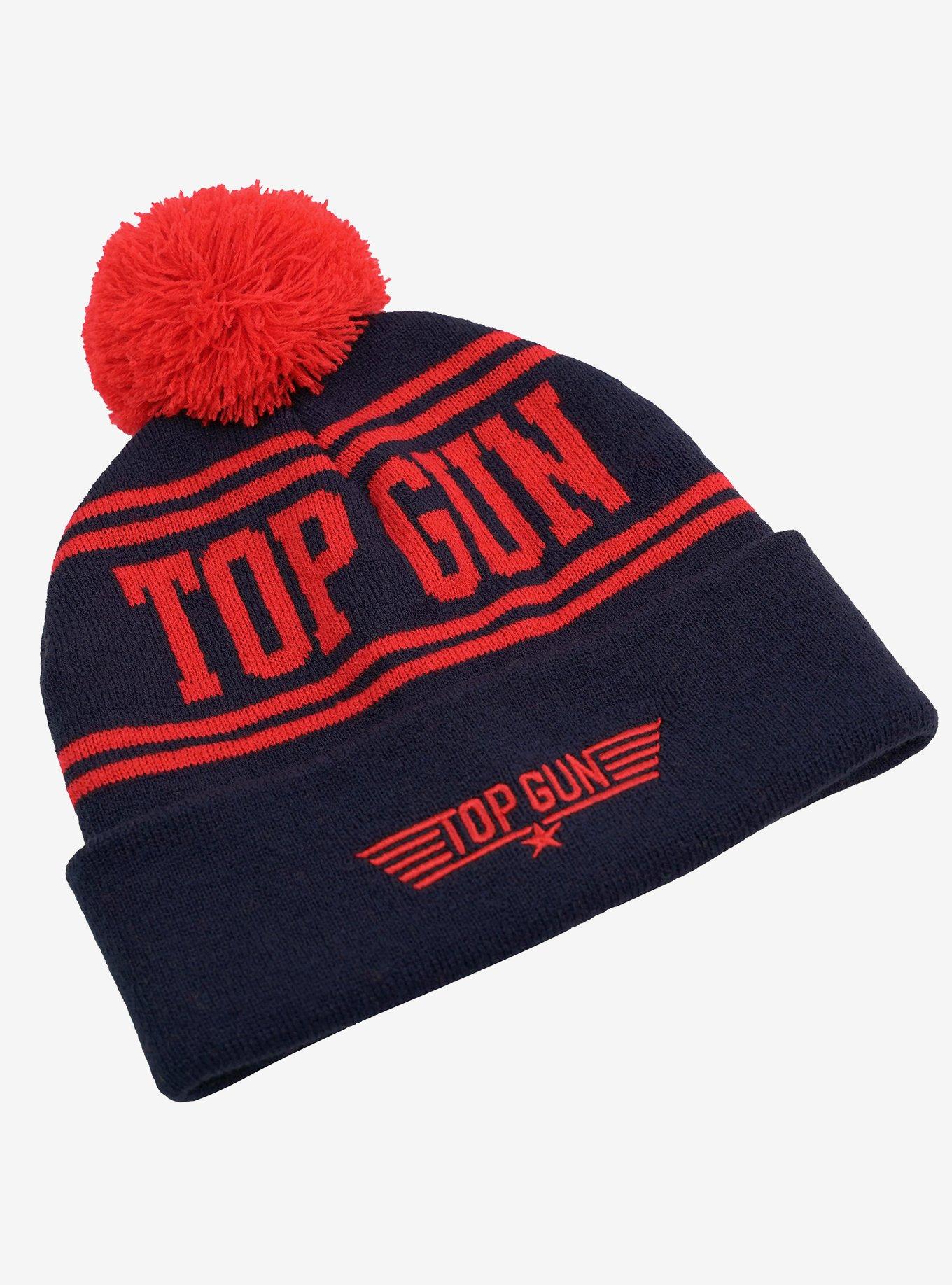 Top Gun Knit Acrylic Knit Beanie With Pom, , alternate