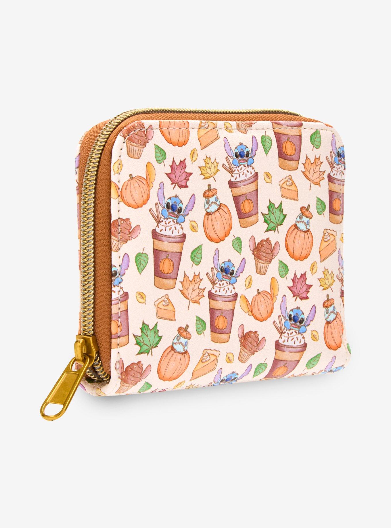 Loungefly Disney Stitch Pumpkin Spice Latte Mini Zipper Wallet, , hi-res