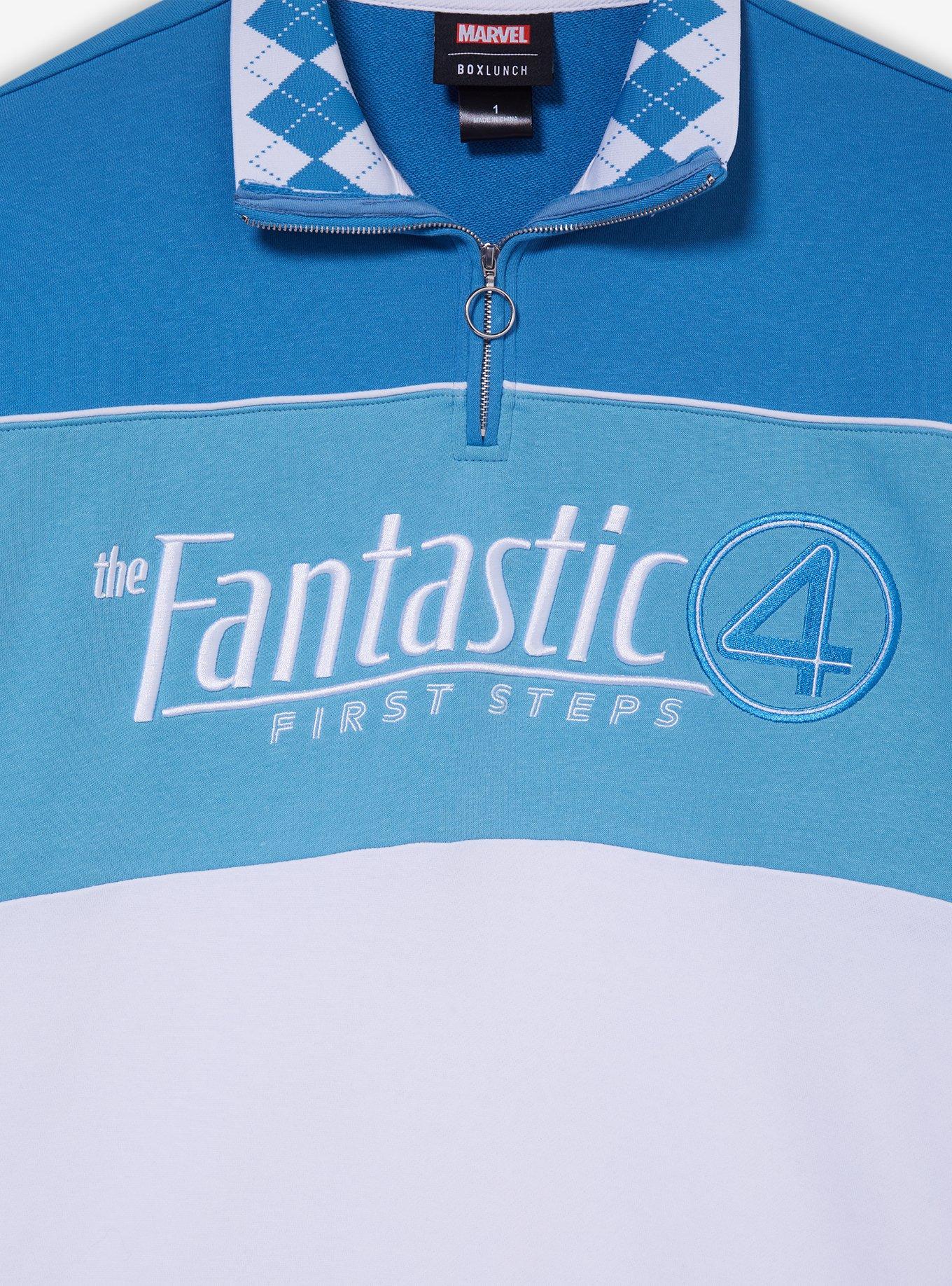Marvel The Fantastic Four: First Steps Women's Plus Size Quarter Zip Crewneck - BoxLunch Exclusive, , hi-res