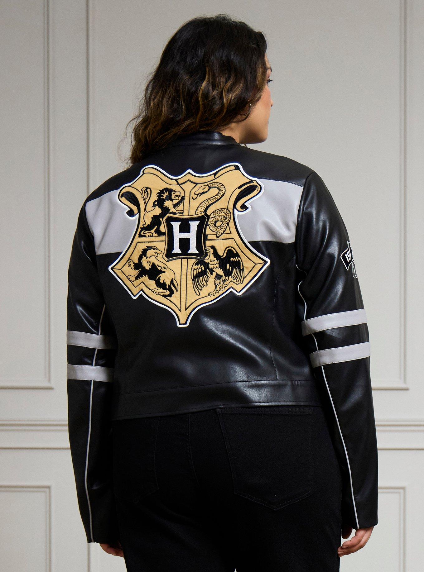 Harry Potter Hogwarts Moto Women's Plus Size Faux Leather Jacket - BoxLunch Exclusive, , hi-res