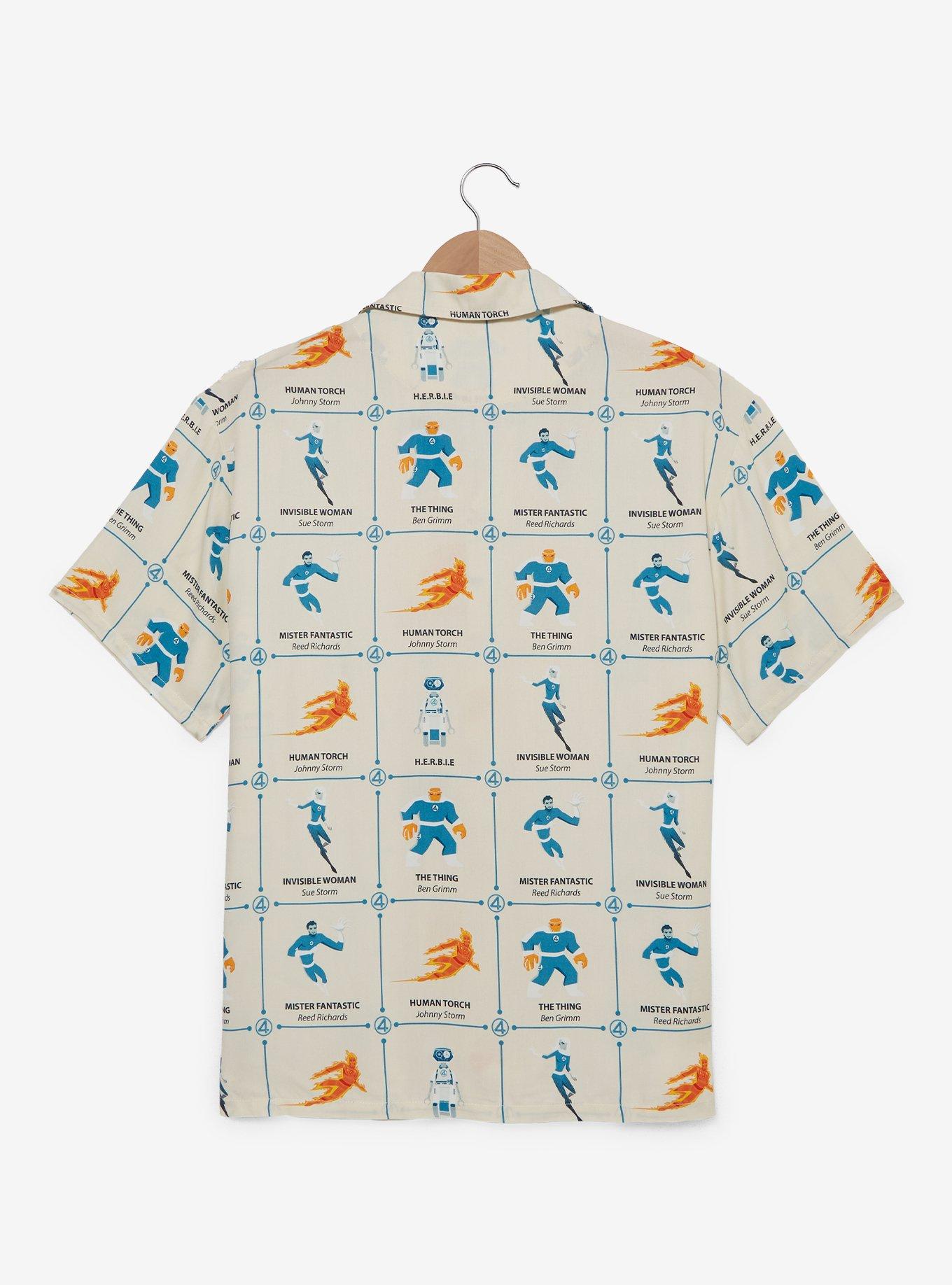 Marvel Fantastic Four: First Steps Characters Allover Print Woven Button-Up - BoxLunch Exclusive, , alternate