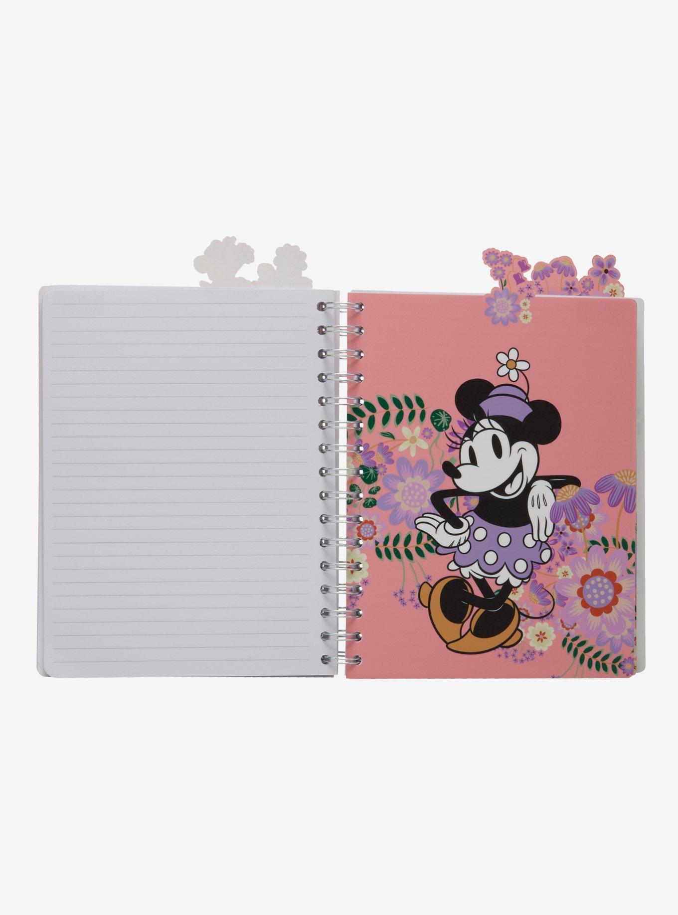 Disney Minnie Mouse Floral Figural Tab Journal - BoxLunch Exclusive