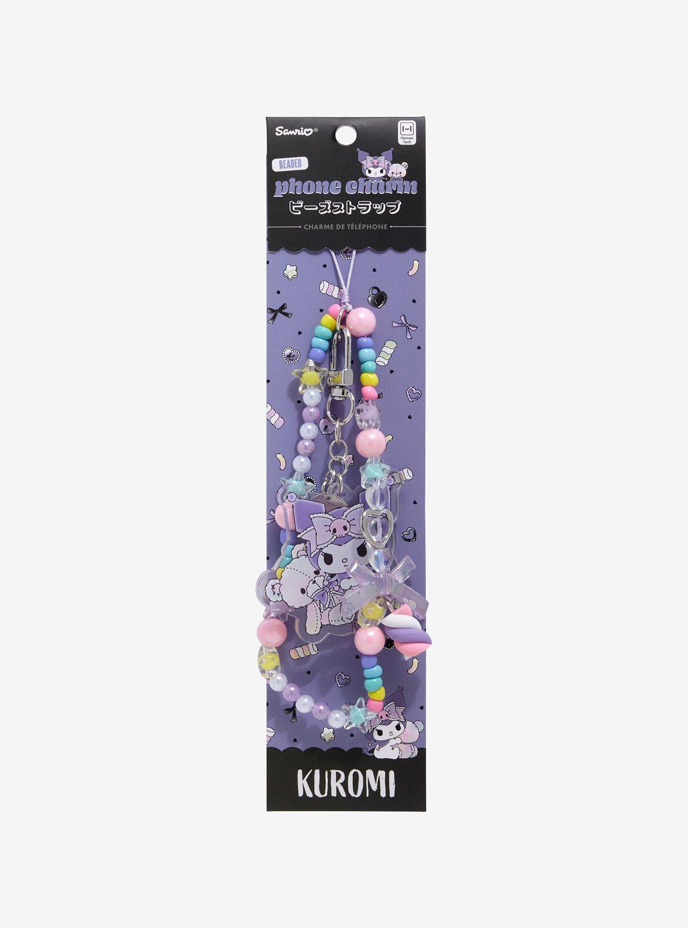 Kuromi Pastel Bear Beaded Phone Charm Hot Topic Exclusive, , alternate