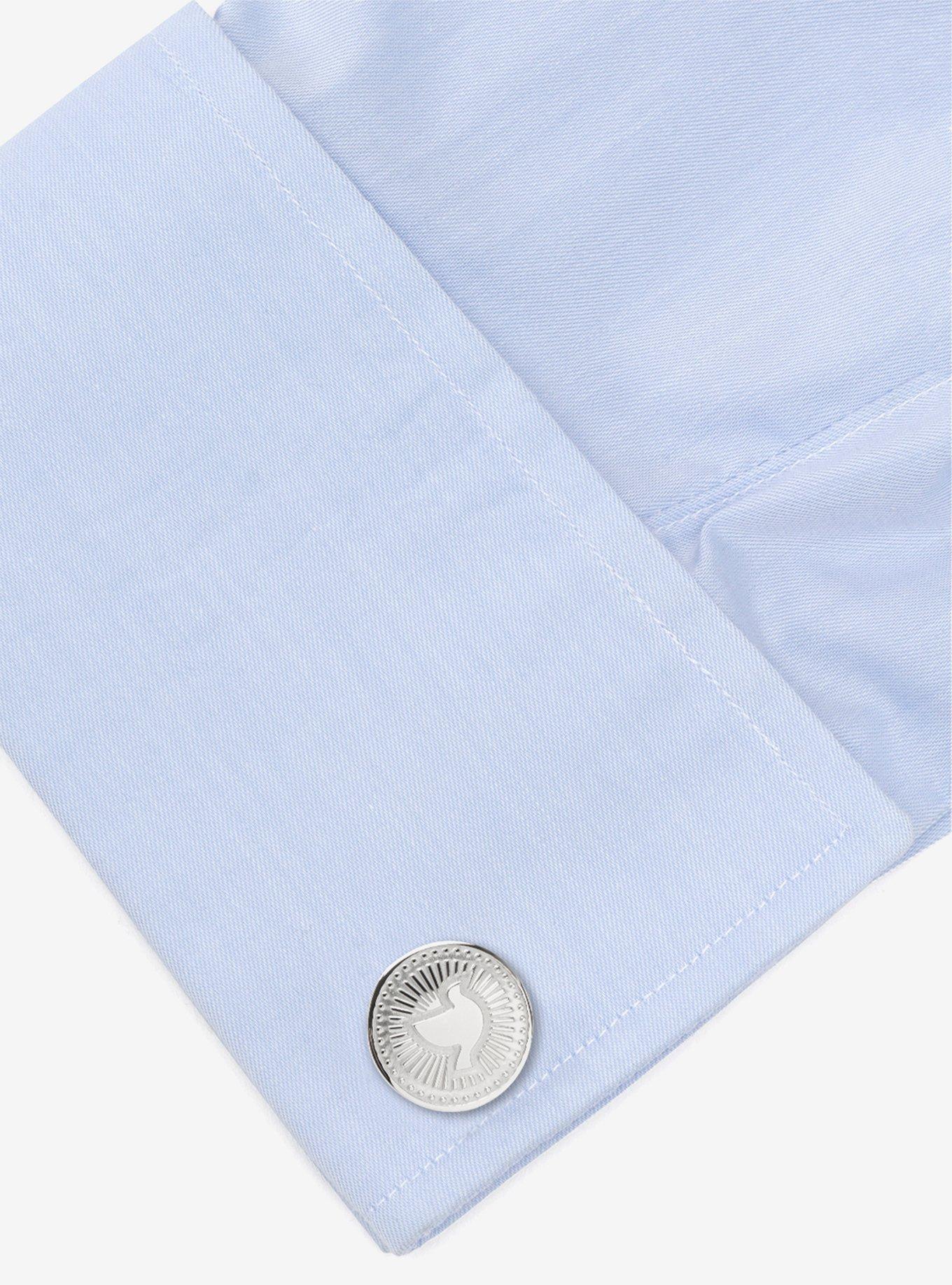 Silver Dove Radial Cufflinks, , alternate