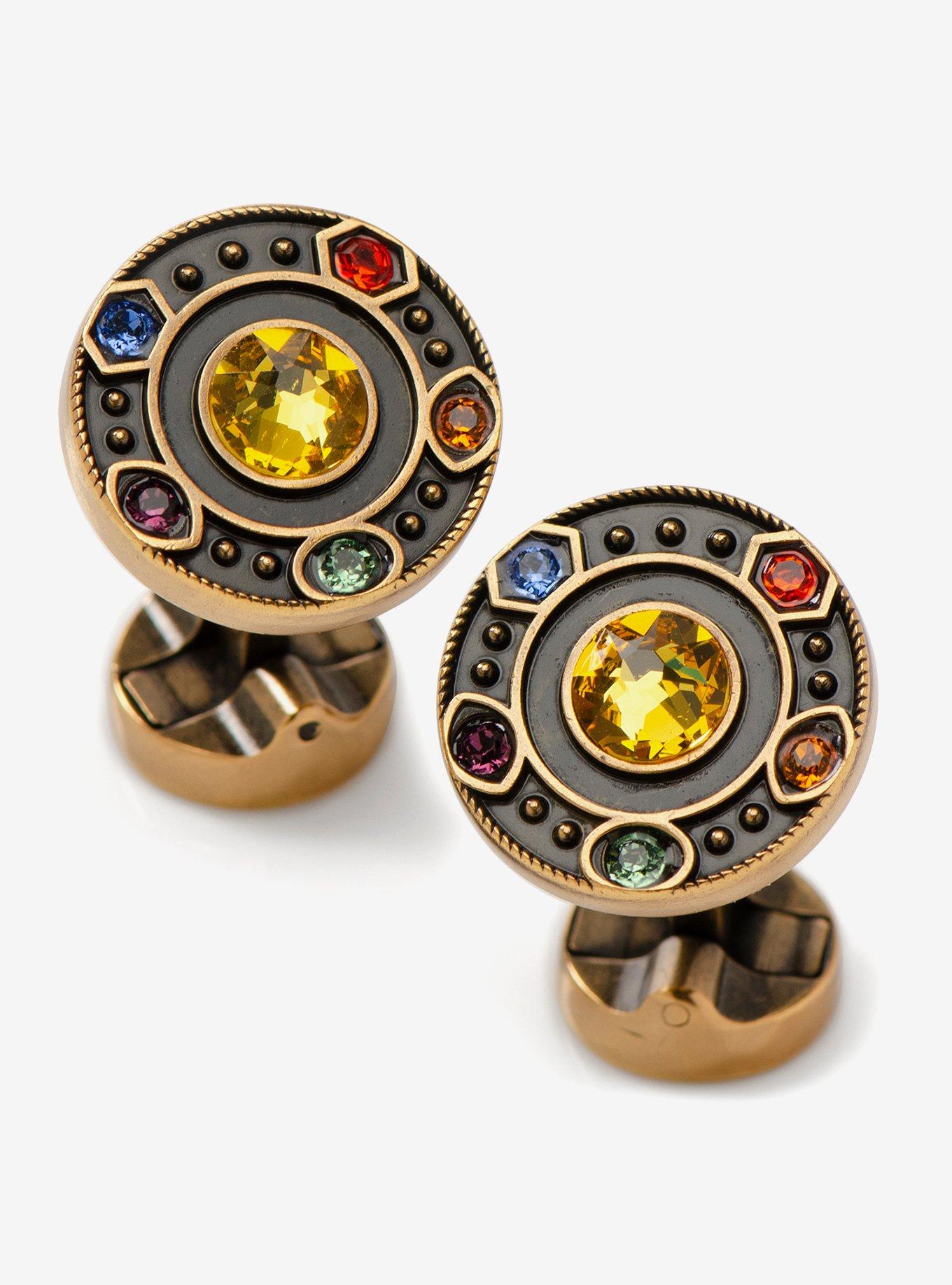 Marvel Avengers Infinity Stones Antique Gold Cufflinks, , hi-res