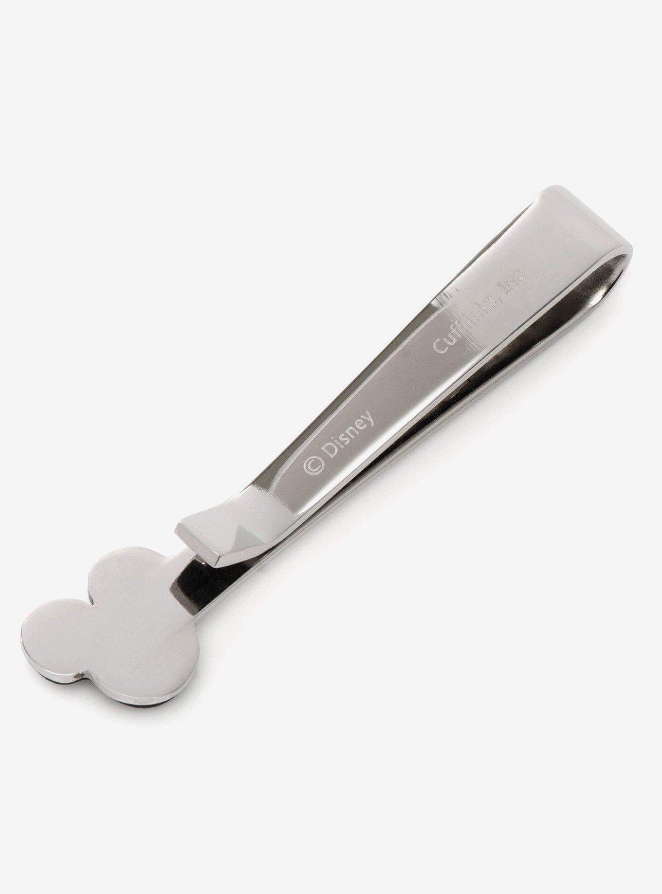 Disney Mickey Mouse Onyx Stainless Steel Tie Bar, , hi-res