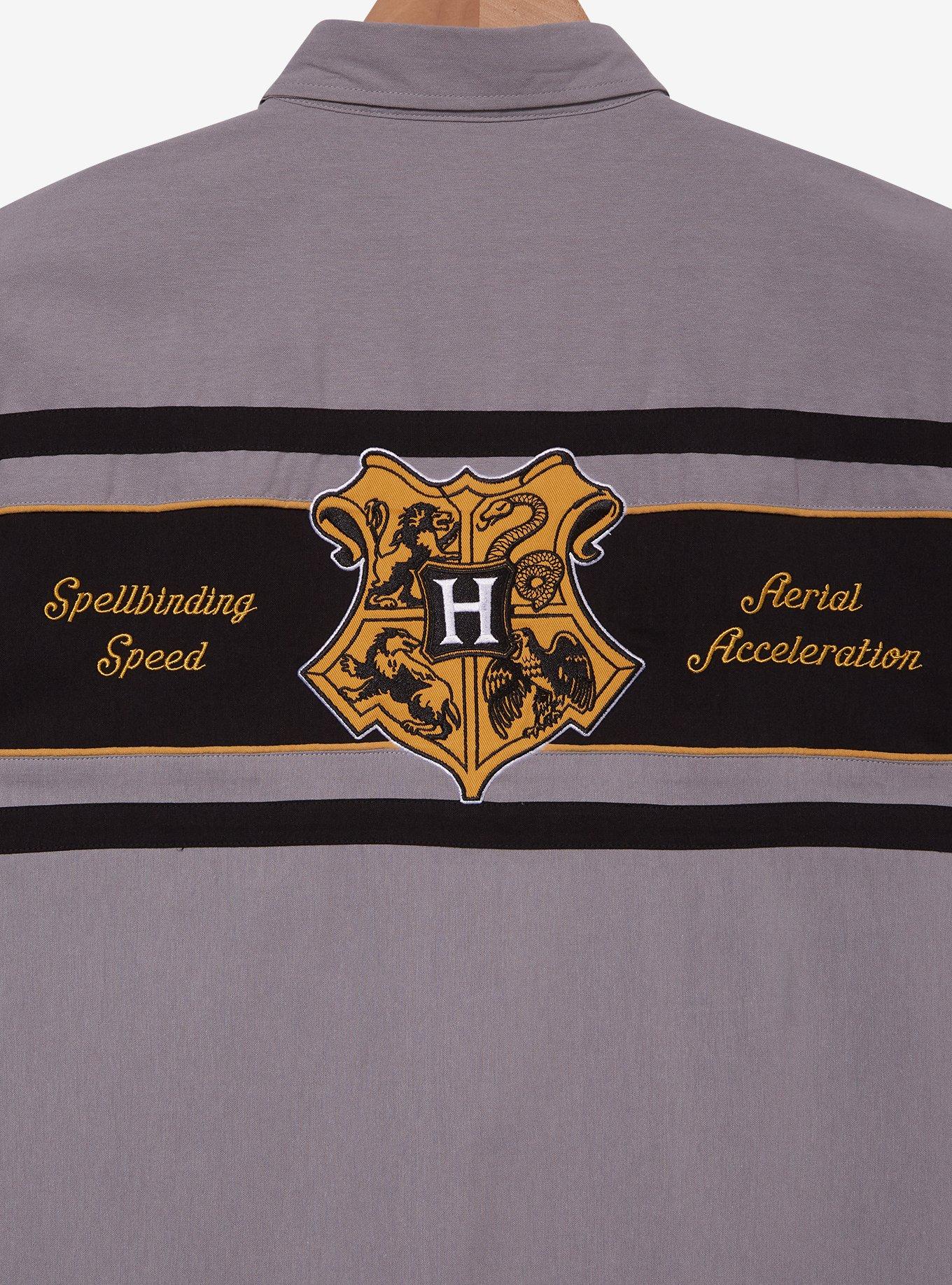 Harry Potter Hagrid Mechanic Woven Button-Up - BoxLunch Exclusive, GREY, alternate