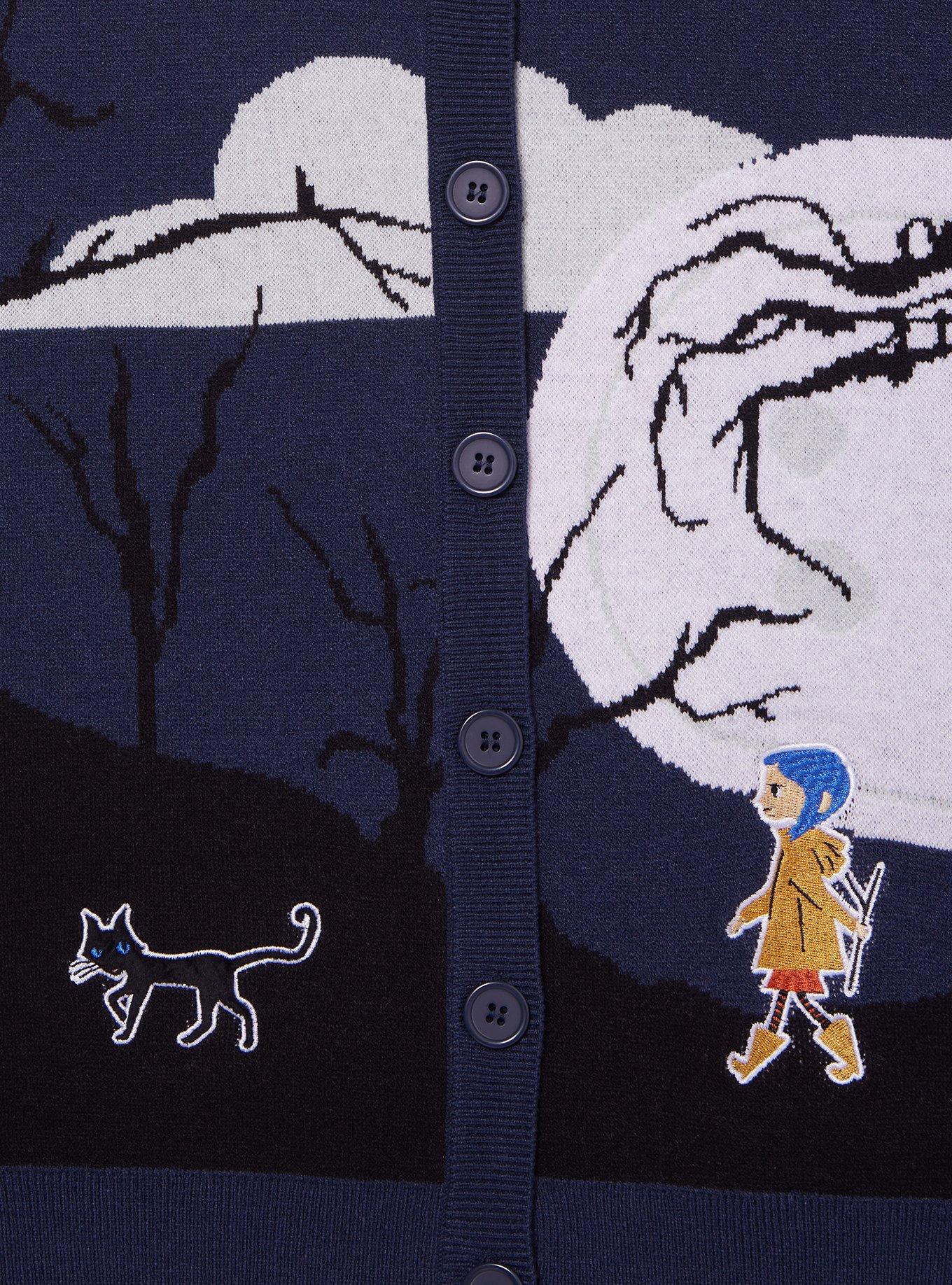 Coraline Clouds Scenic Women's Cardigan — BoxLunch Exclusive, DARK BLUE, alternate