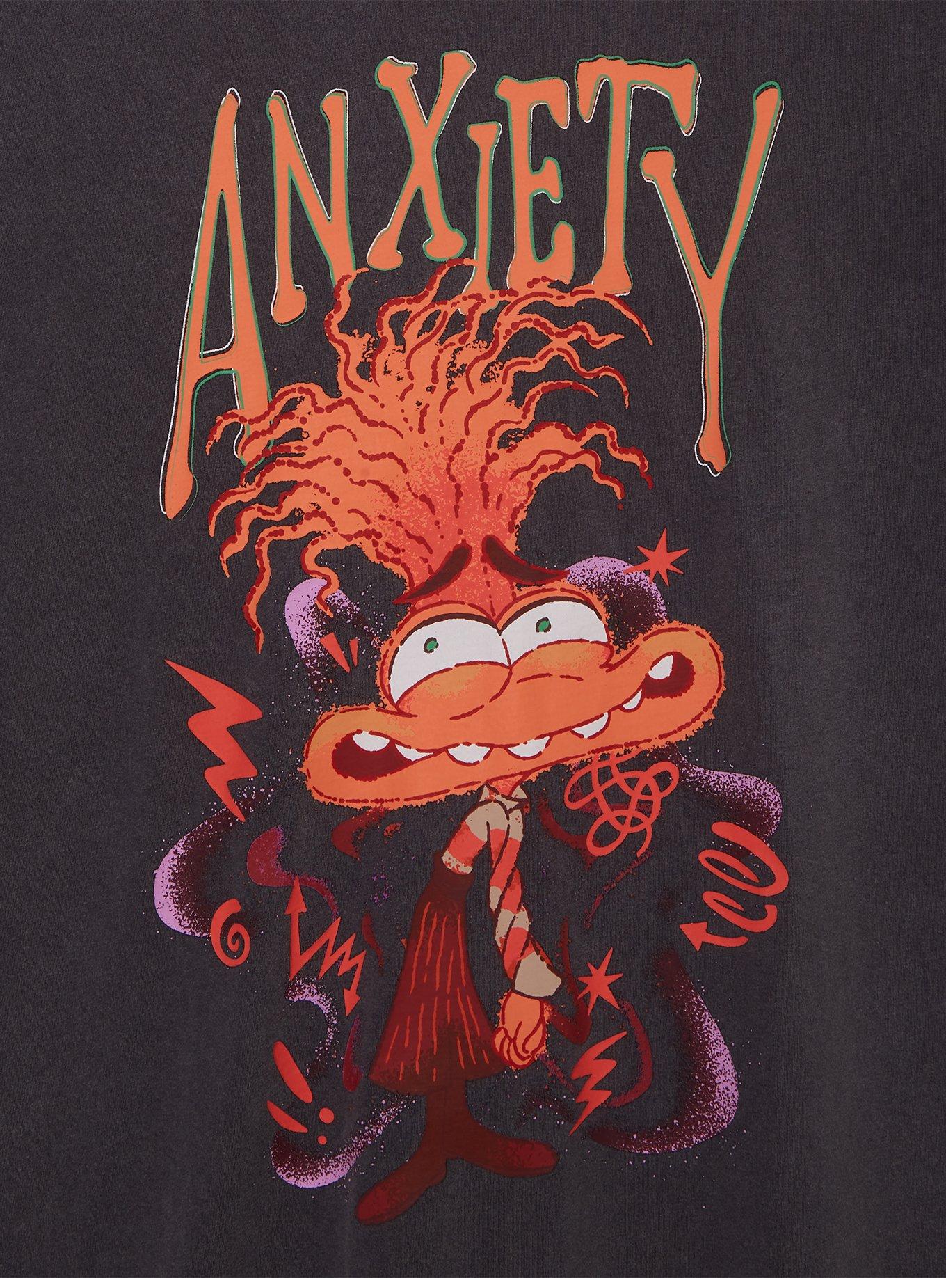 Disney Pixar Inside Out 2 Anxiety Plus Size T-Shirt Dress — BoxLunch Exclusive, GREY, alternate