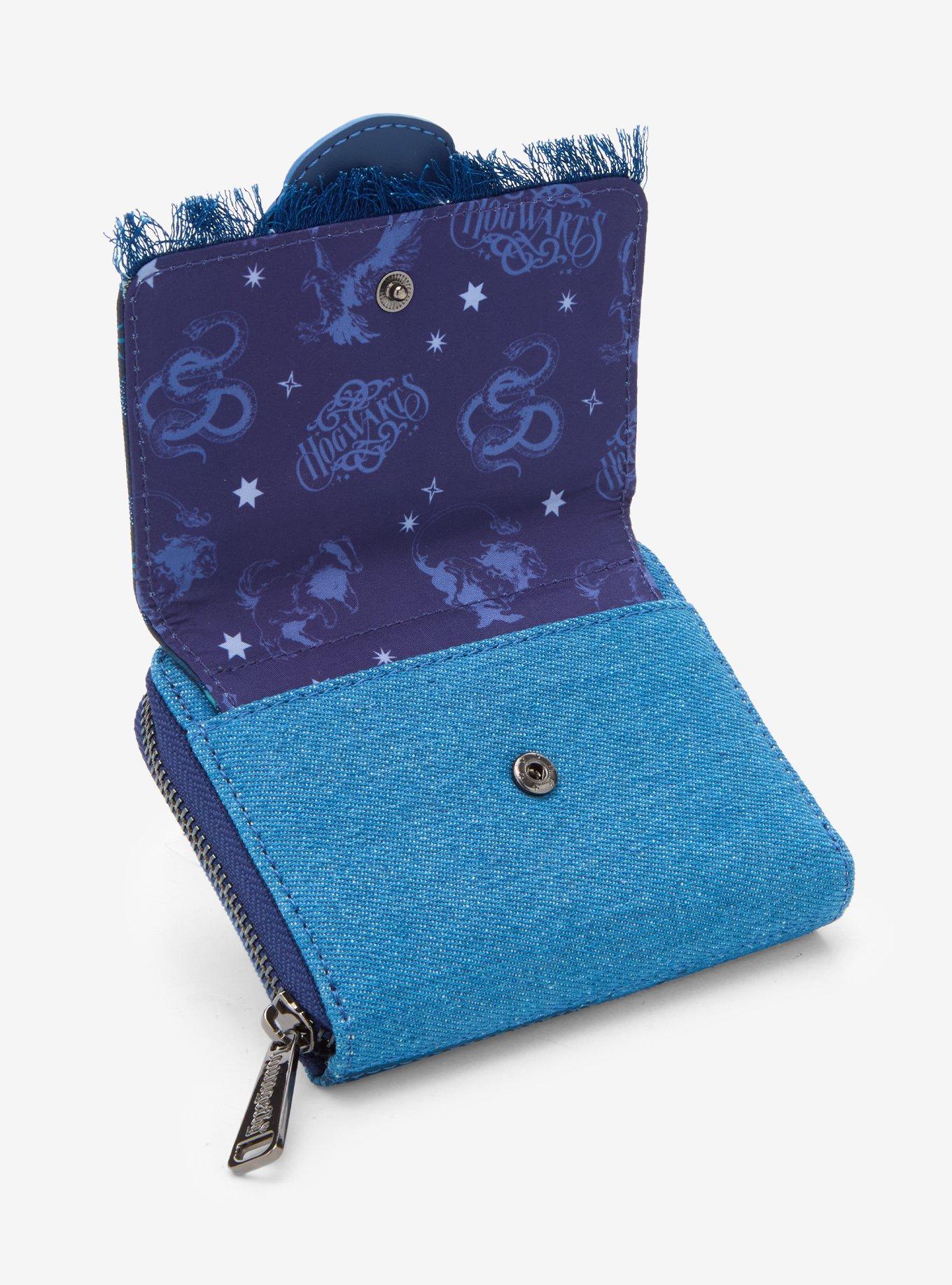 Loungefly Harry Potter Hogwarts Denim Mini Wallet, , alternate