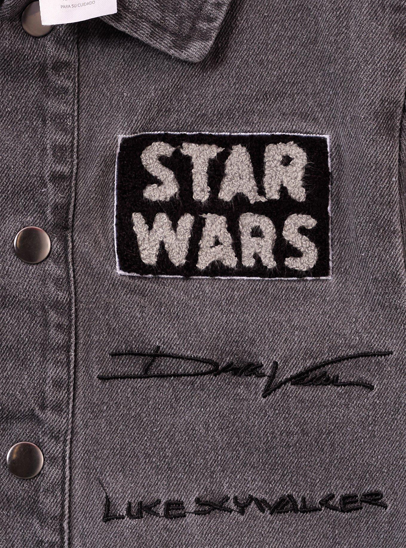 Star Wars Character Patches Toddler Denim Jacket - BoxLunch Exclusive, GREY  BLACK, alternate