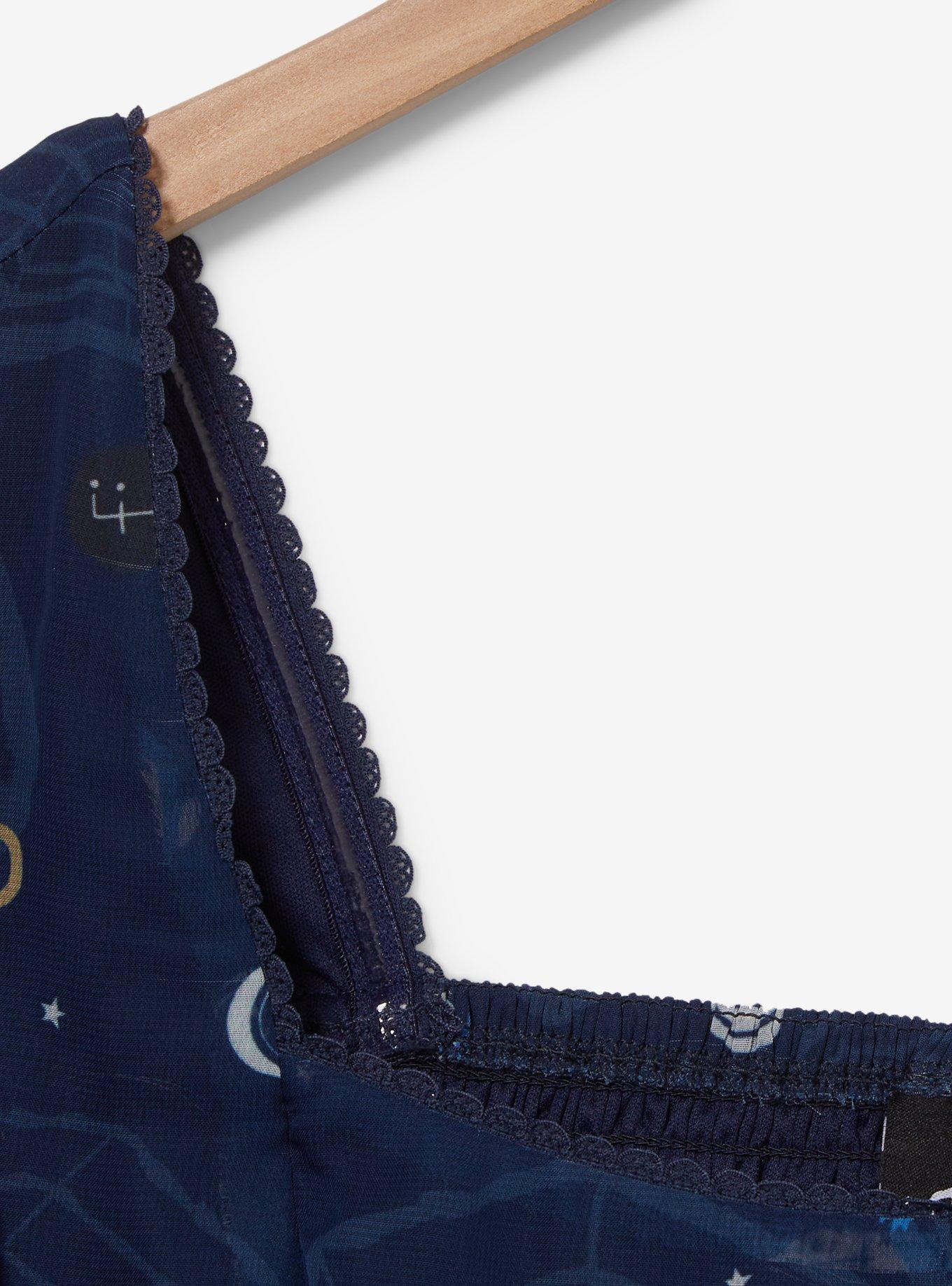 Coraline Icons Chiffon Dress — BoxLunch Exclusive, DARK BLUE, alternate