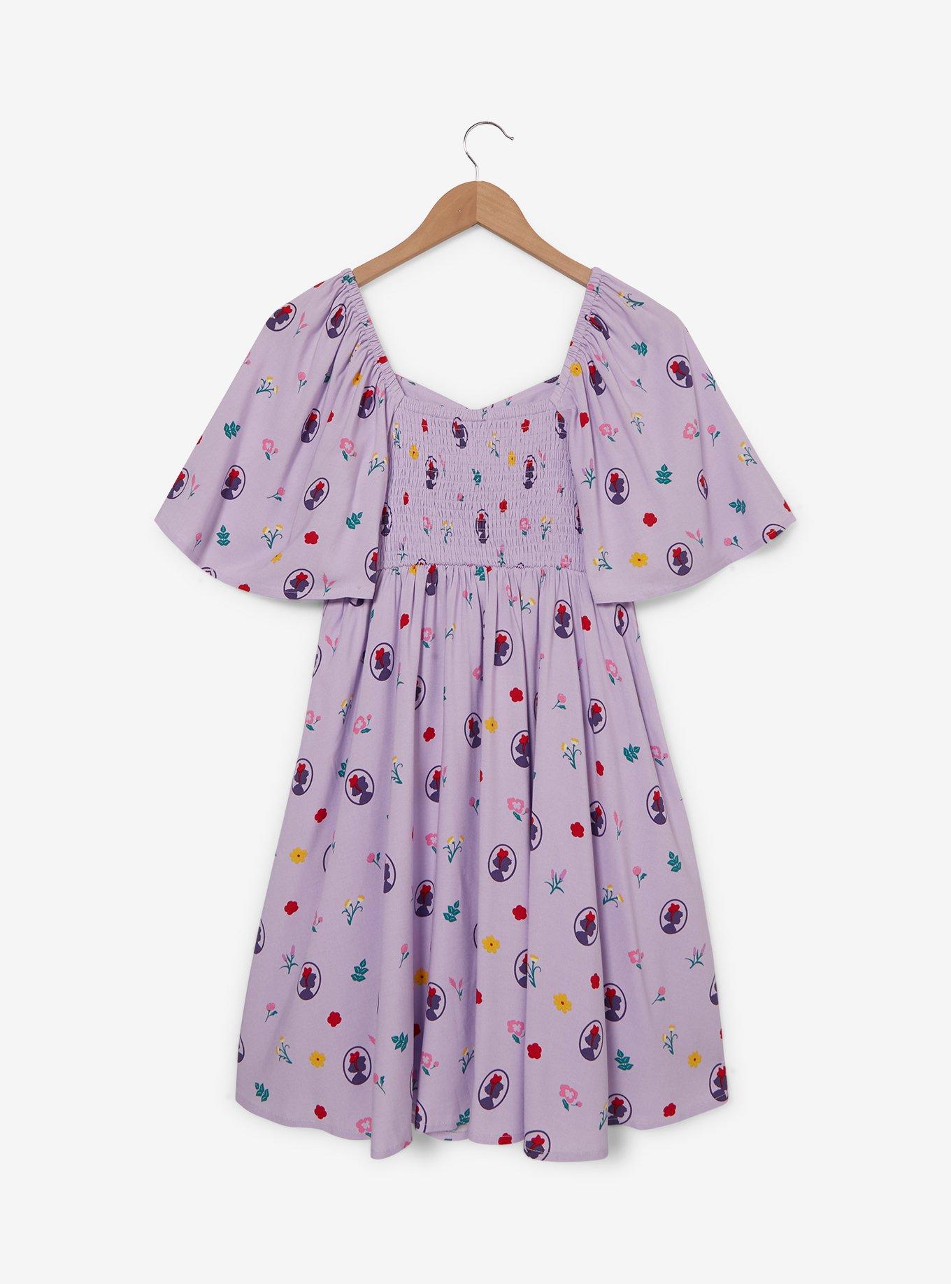 Studio Ghibli® Kiki's Delivery Service Floral Allover Print Smock Dress - BoxLunch Exclusive, LIGHT PURPLE, alternate