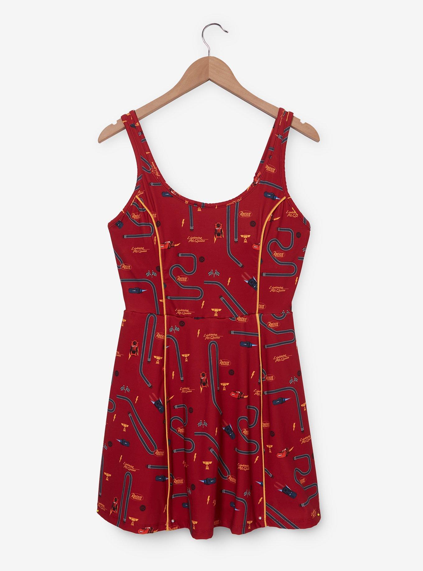 Disney Pixar Cars Lightning McQueen Icons Allover Print Active Dress - BoxLunch Exclusive, , hi-res