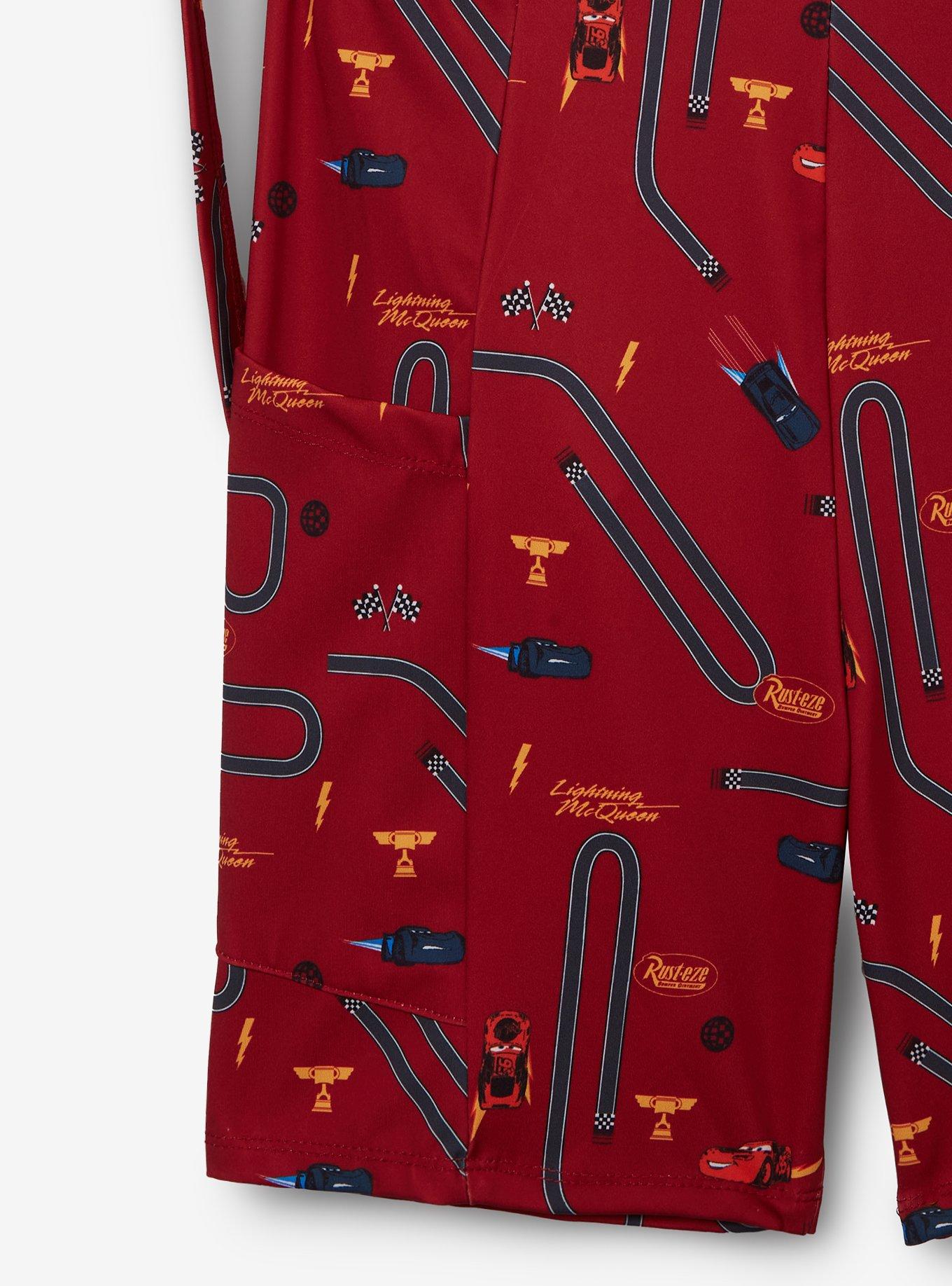 Disney Pixar Cars Lightning McQueen Icons Allover Print Active Dress - BoxLunch Exclusive, RED, alternate