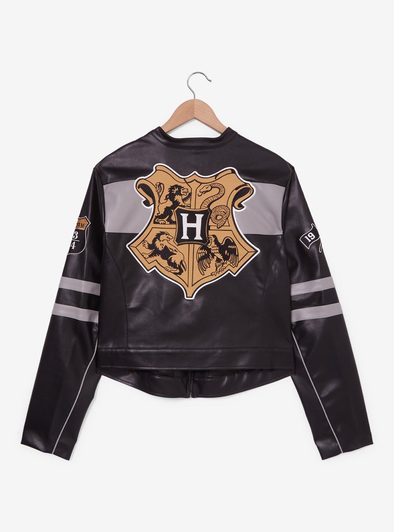 Harry Potter Hogwarts Moto Faux Leather Jacket Plus Size, MULTI, alternate