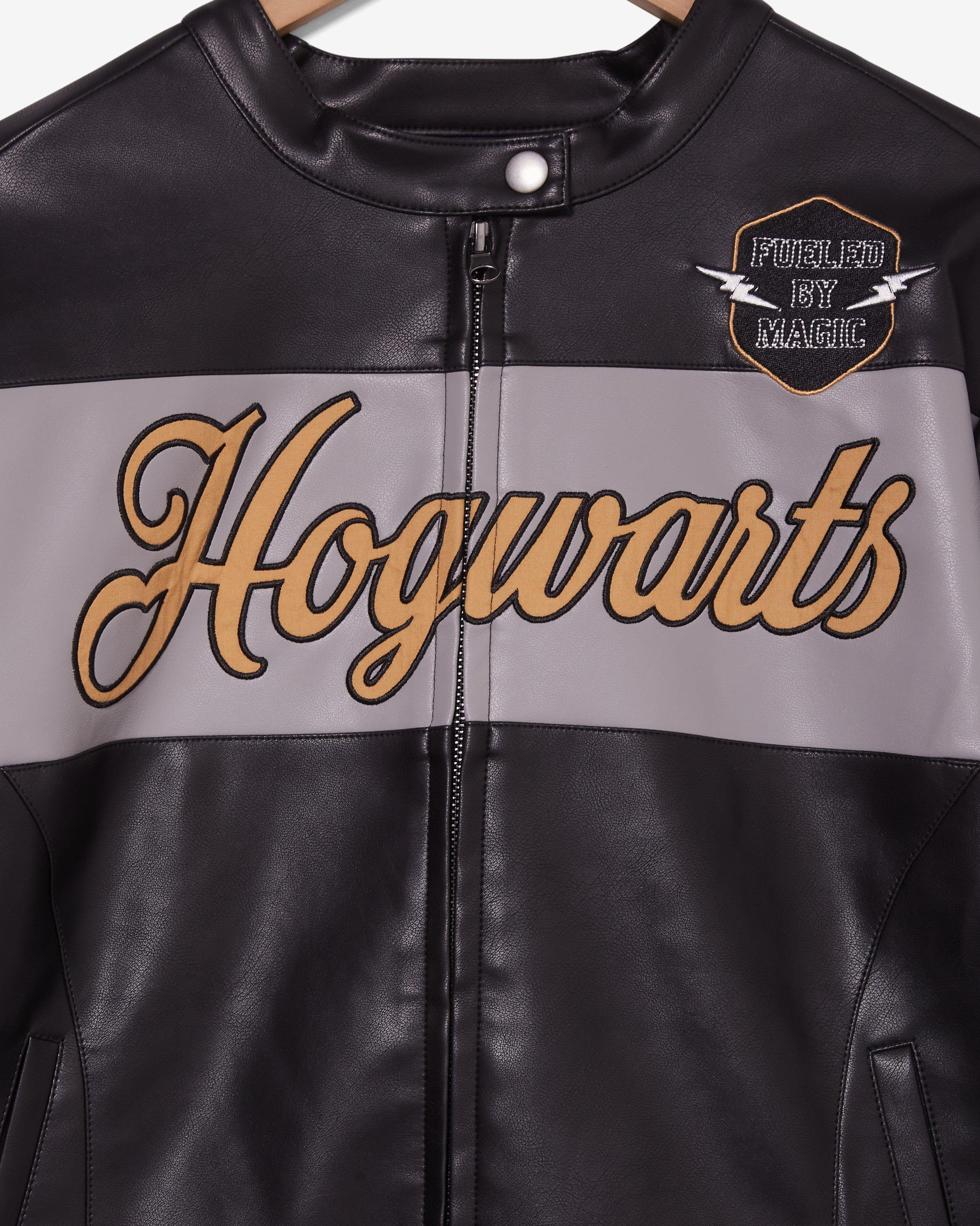 Harry Potter Hogwarts Moto Faux Leather Jacket Plus Size, MULTI, alternate