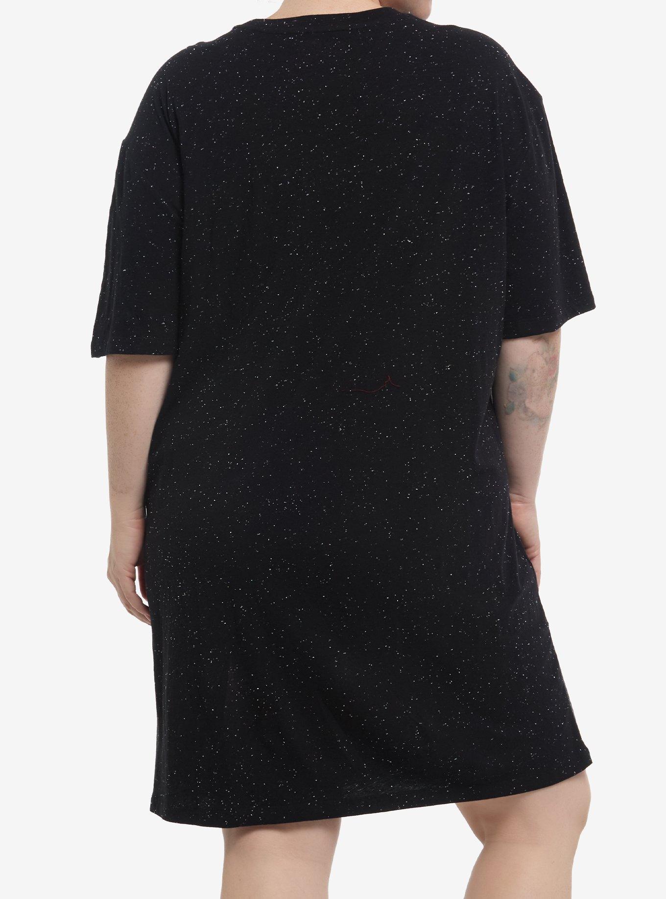 Her Universe Star Wars Logo T-Shirt Dress Plus Size Her Universe Exclusive, BLACK  WHITE, alternate