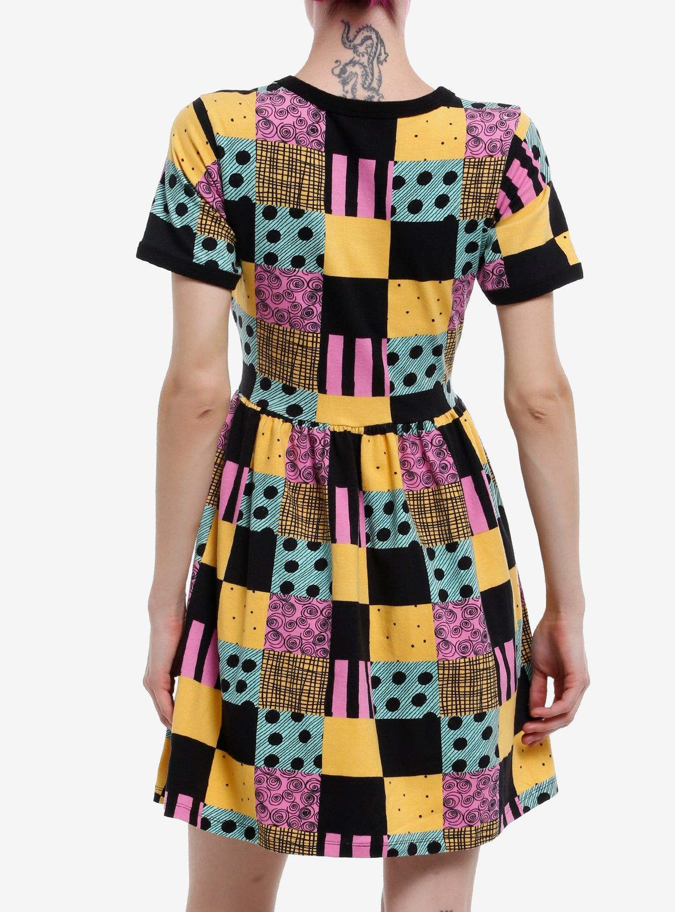 Her Universe The Nightmare Before Christmas Sally Patchwork T-Shirt Dress Her Universe Exclusive, MULTI, alternate
