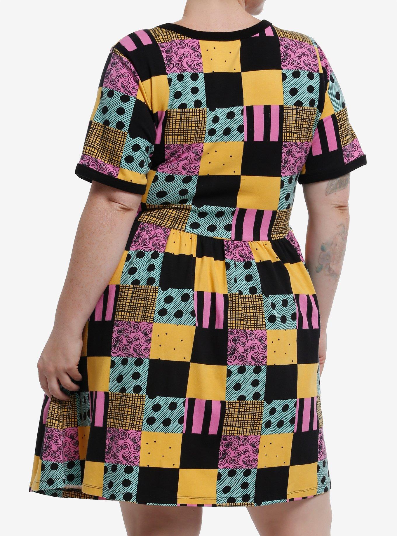 Her Universe The Nightmare Before Christmas Sally Patchwork T-Shirt Dress Plus Size Her Universe Exclusive, MULTI, alternate