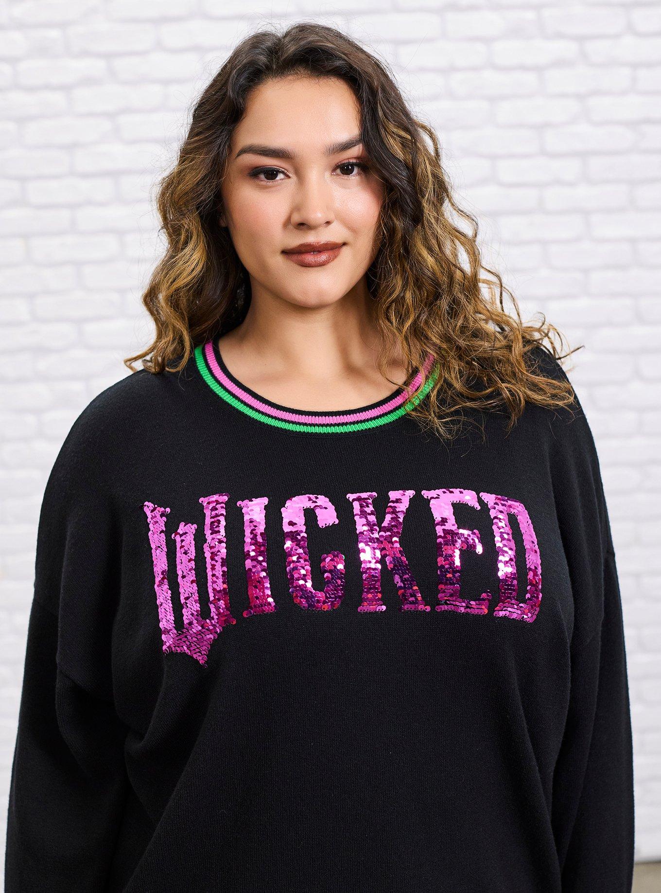 Her Universe Wicked Reversible Sequins Sweater Plus Size Her Universe Exclusive, MULTI, alternate