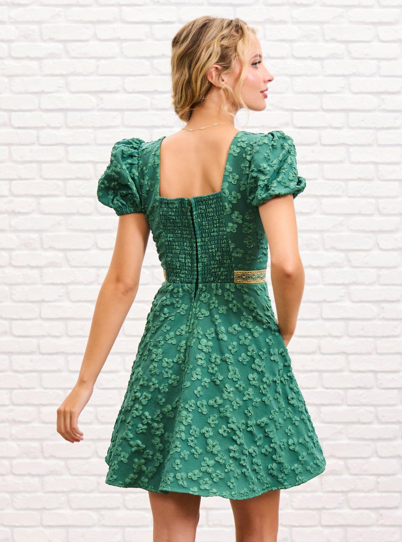 Her Universe Shrek Fiona Floral Dress Her Universe Exclusive, GREEN, alternate