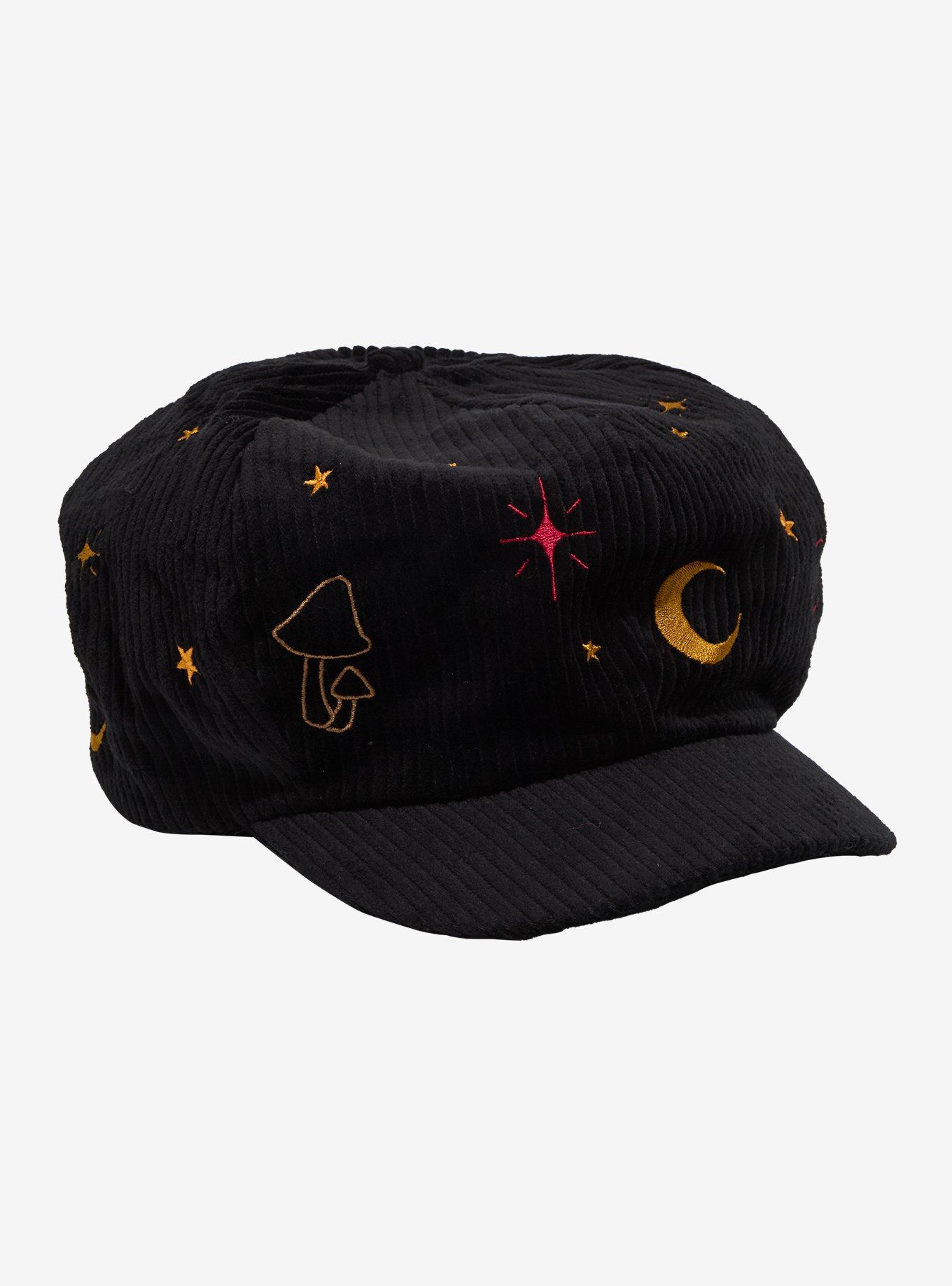 Witchy Icons Corduroy Cabbie Hat, , hi-res