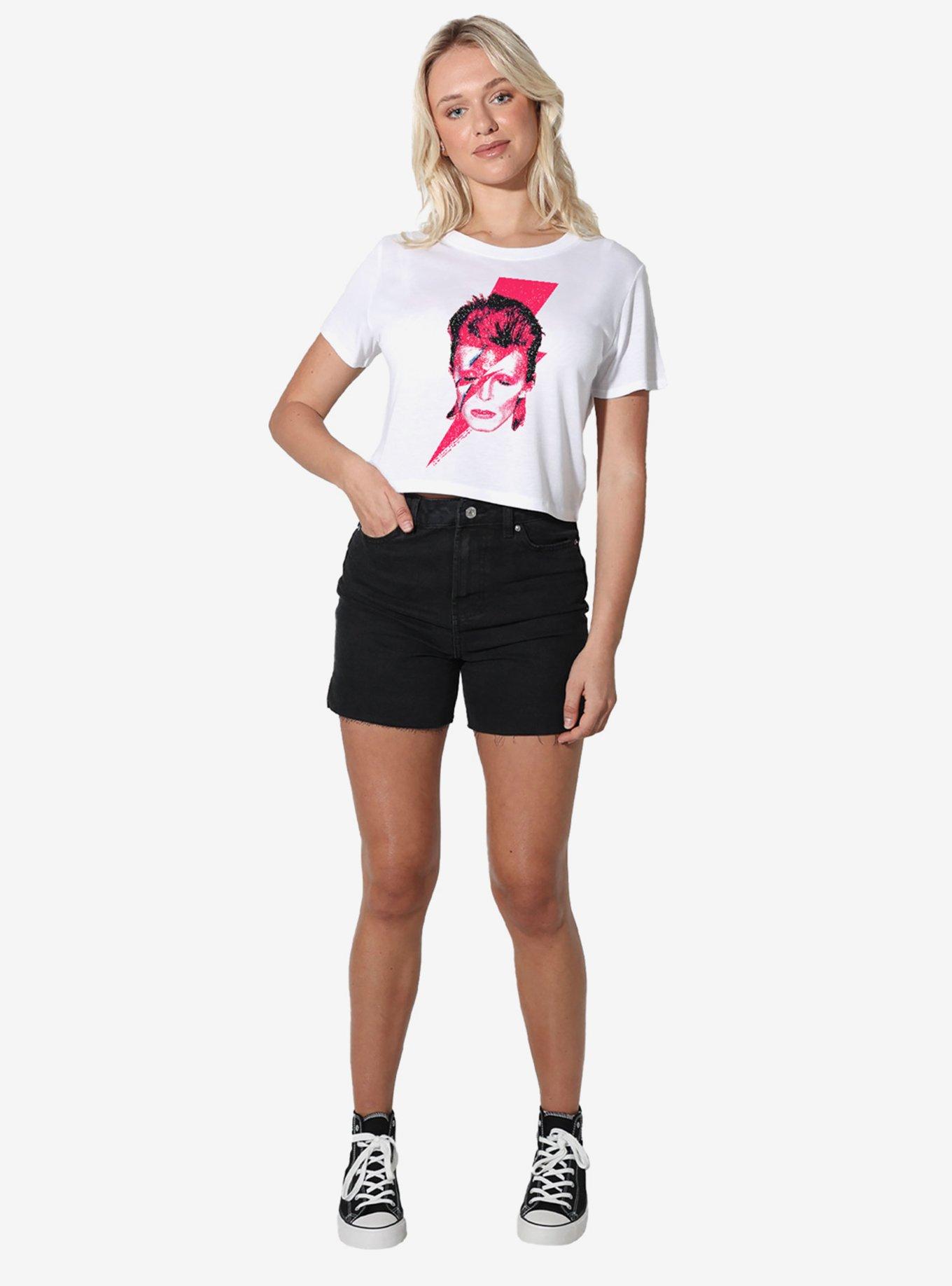 David Bowie Aladdin Sane Women's Crop Top T-Shirt, , hi-res