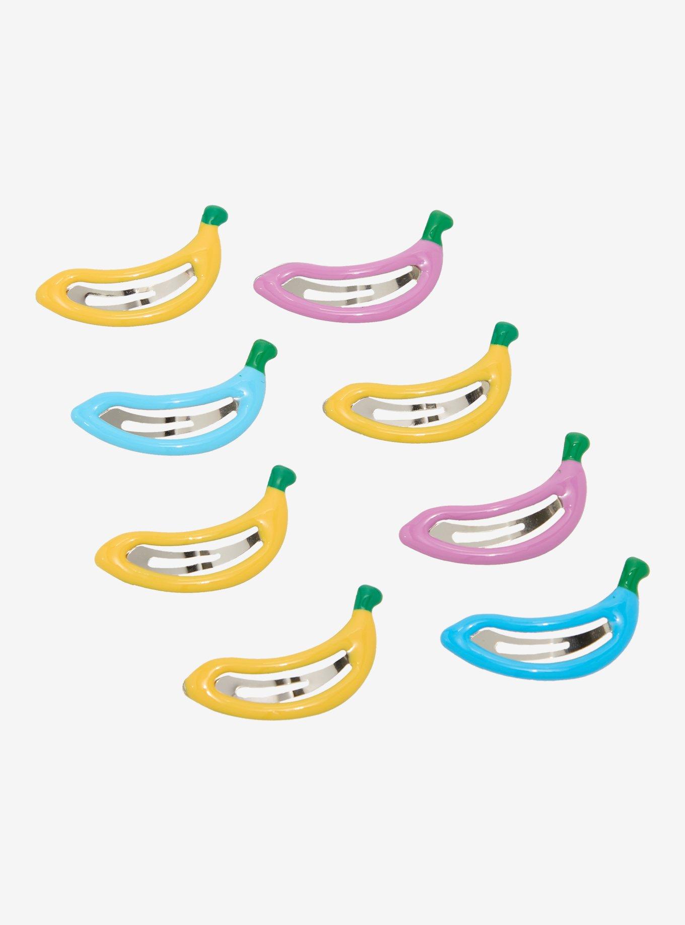 Sweet Society Colorful Banana Hair Clip Set, , hi-res