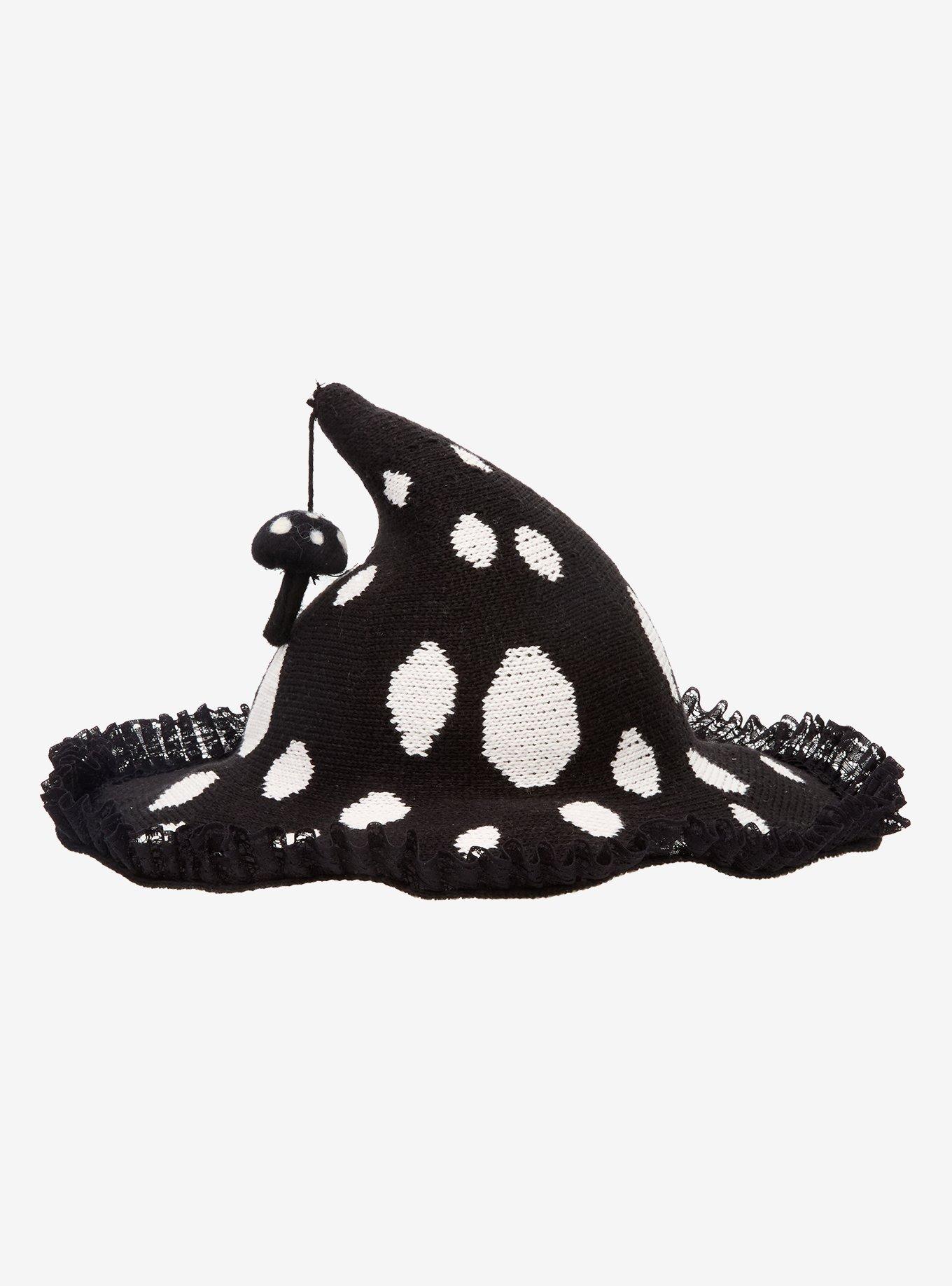 Black Mushroom Witch Hat, , hi-res