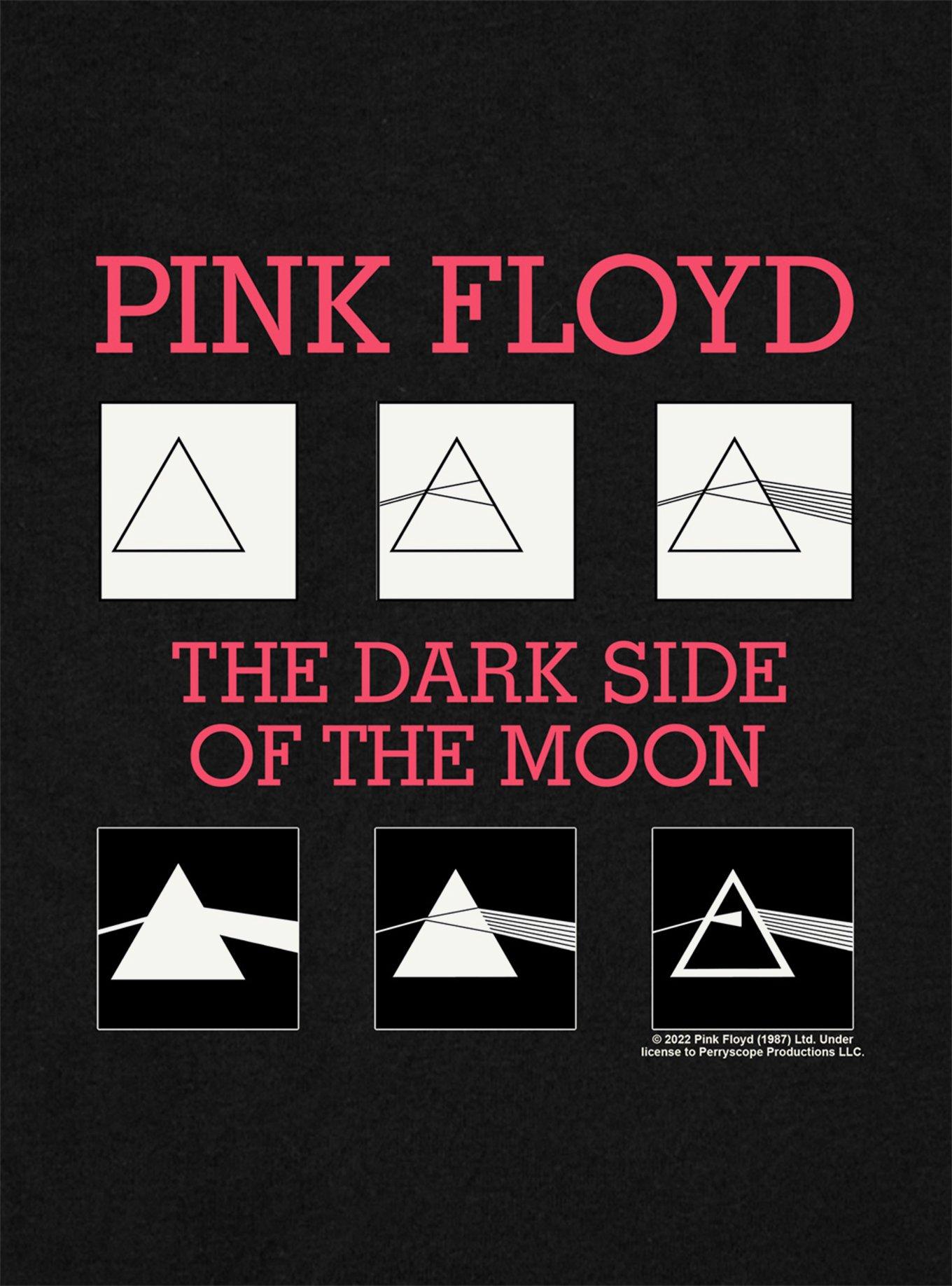 Pink Floyd Dark Side of the Moon Superb Album Cap Sleeve Baby Rib Girls Crop Top, BLACK, alternate