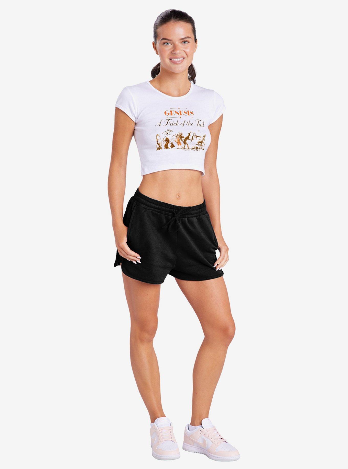 Genesis Trick of the Tail Cap Sleeve Baby Rib Girls Crop Top, , hi-res