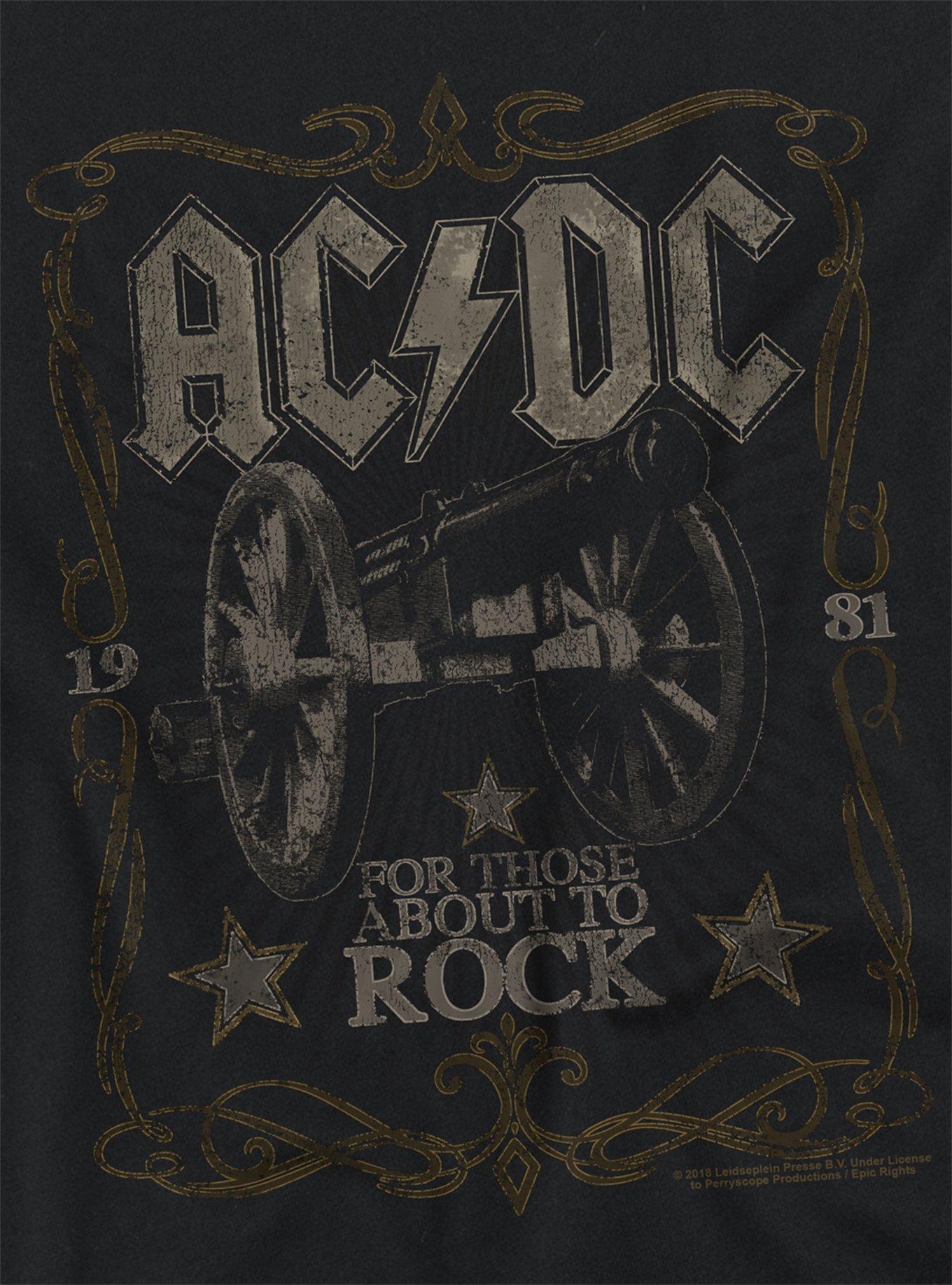 AC/DC Rock Label Girls Crop Top T-Shirt, BLACK, alternate