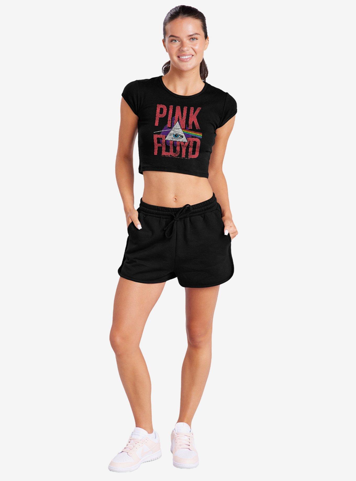 Pink Floyd All-Seeing Prism Cap Sleeve Baby Rib Girls Crop Top, , hi-res
