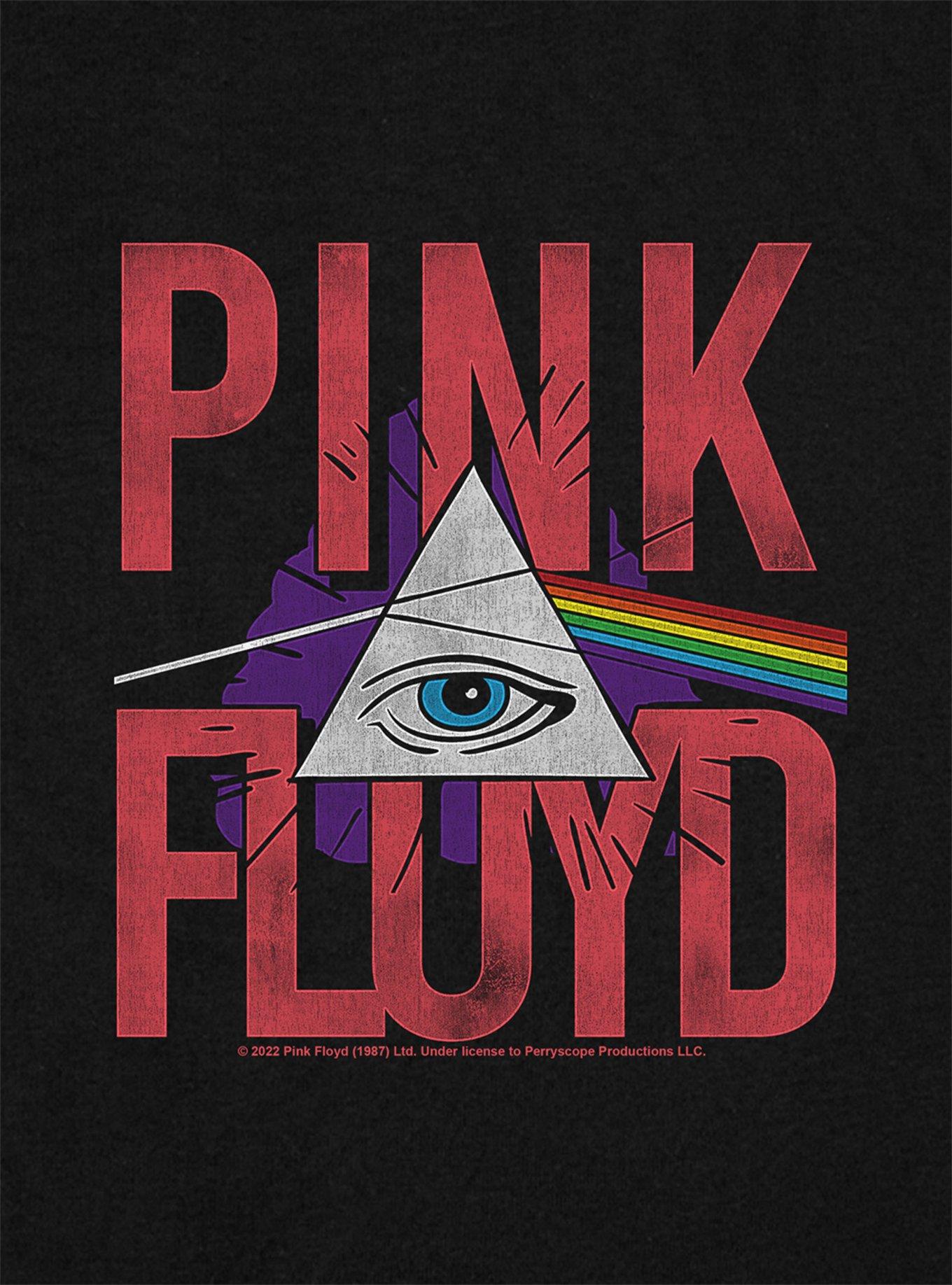 Pink Floyd All-Seeing Prism Cap Sleeve Baby Rib Girls Crop Top, BLACK, alternate