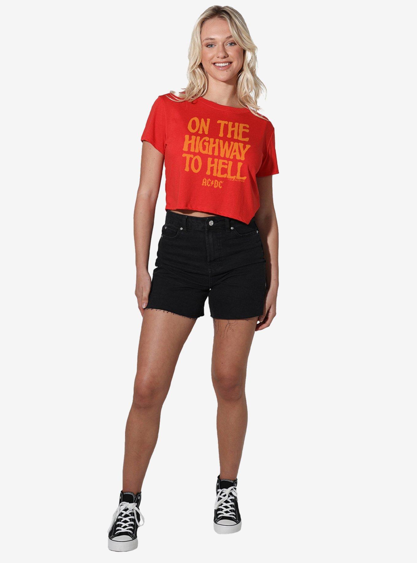 AC/DC The We Salute You Girls Crop Top T-Shirt, , hi-res
