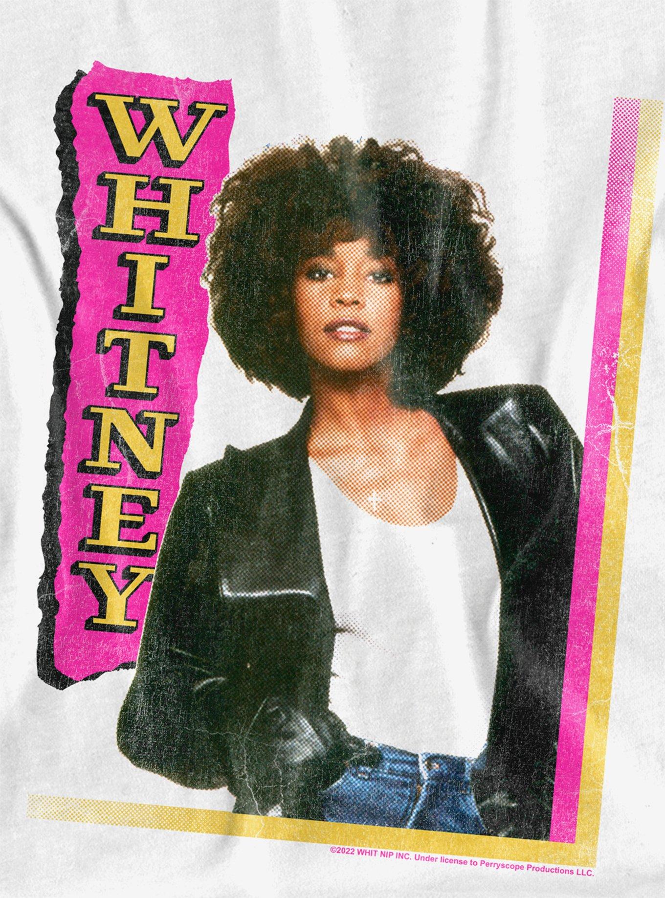 Whitney Houston Girls Crop Top T-Shirt, BRIGHT WHITE, alternate
