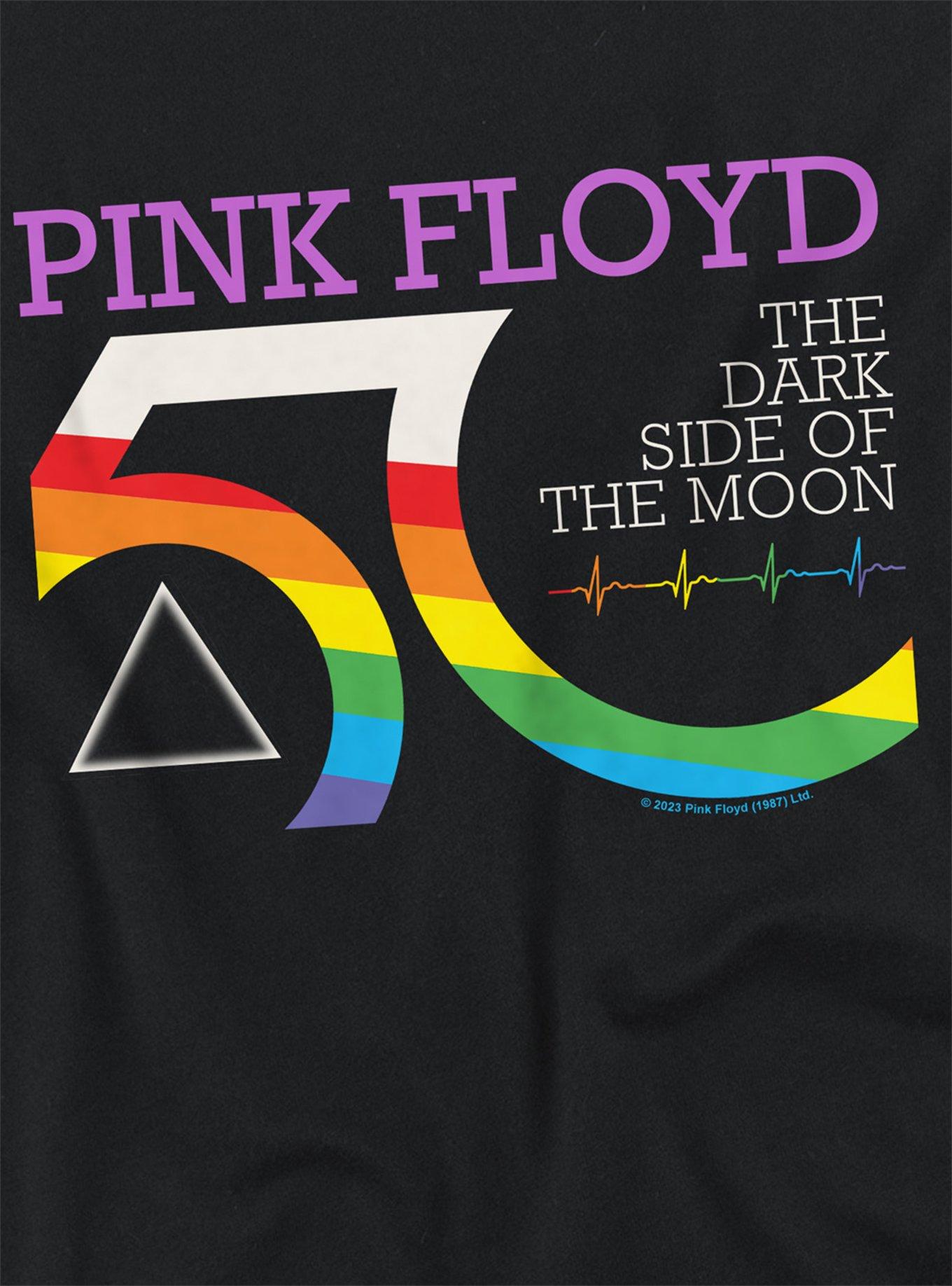 Pink Floyd 50th Logo Girls Crop Top T-Shirt, BLACK, alternate