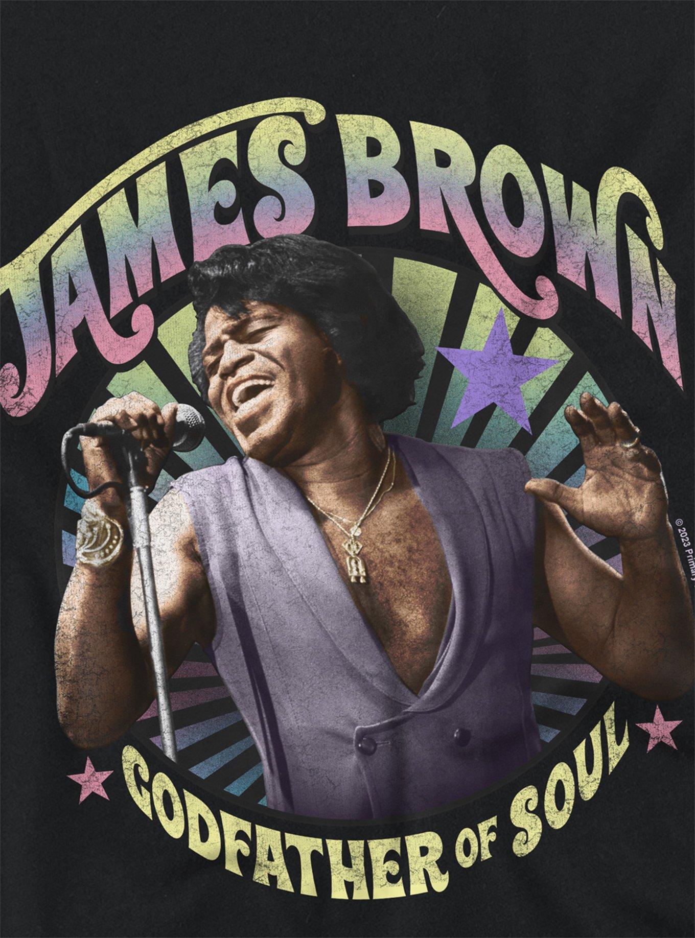 James Brown Godfather of Soul Girls Crop Top T-Shirt, BLACK, alternate